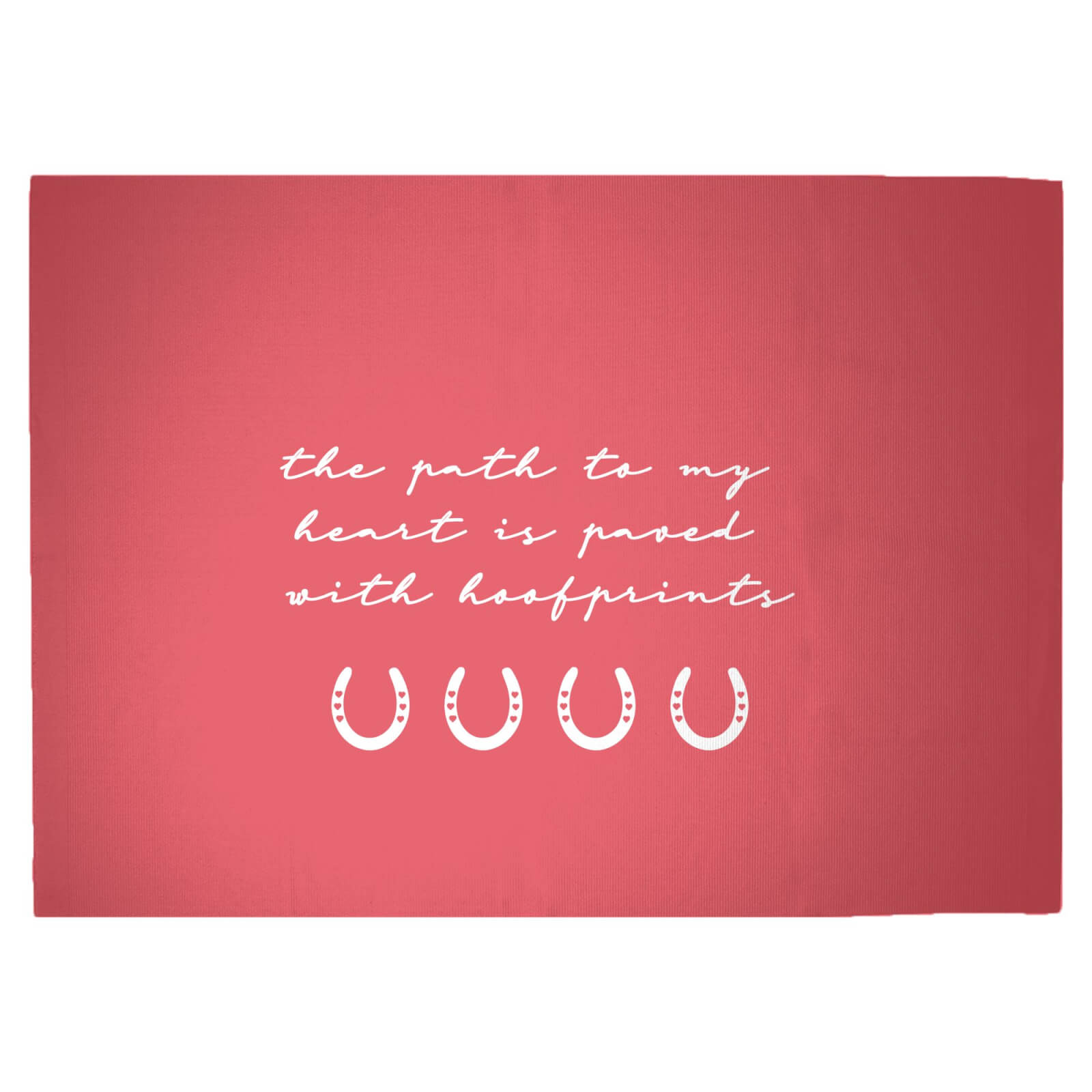 The Path To My Heart Is Paved With Hoofprints Woven Rug - Large