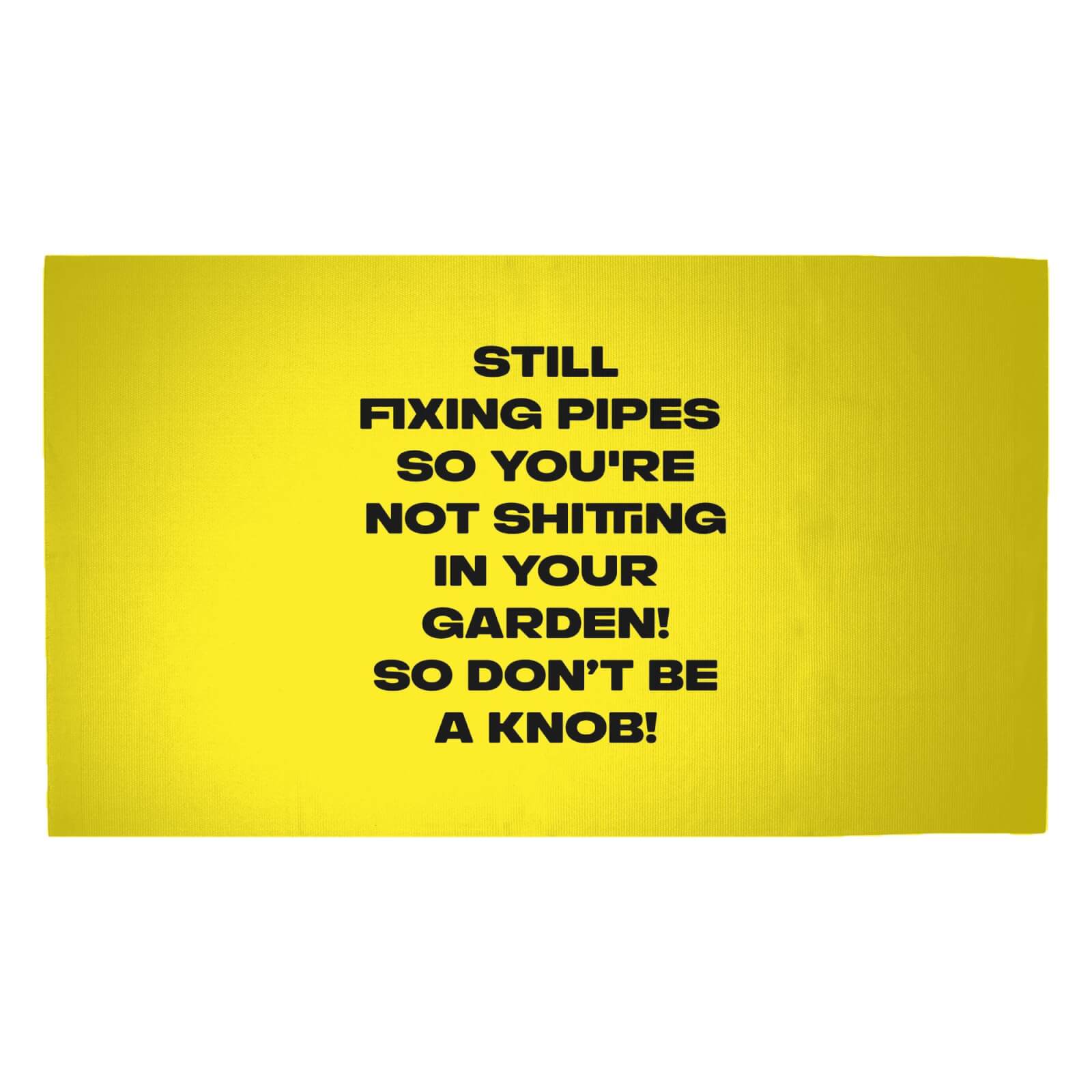 Still Fixing Pipes Woven Rug - Medium
