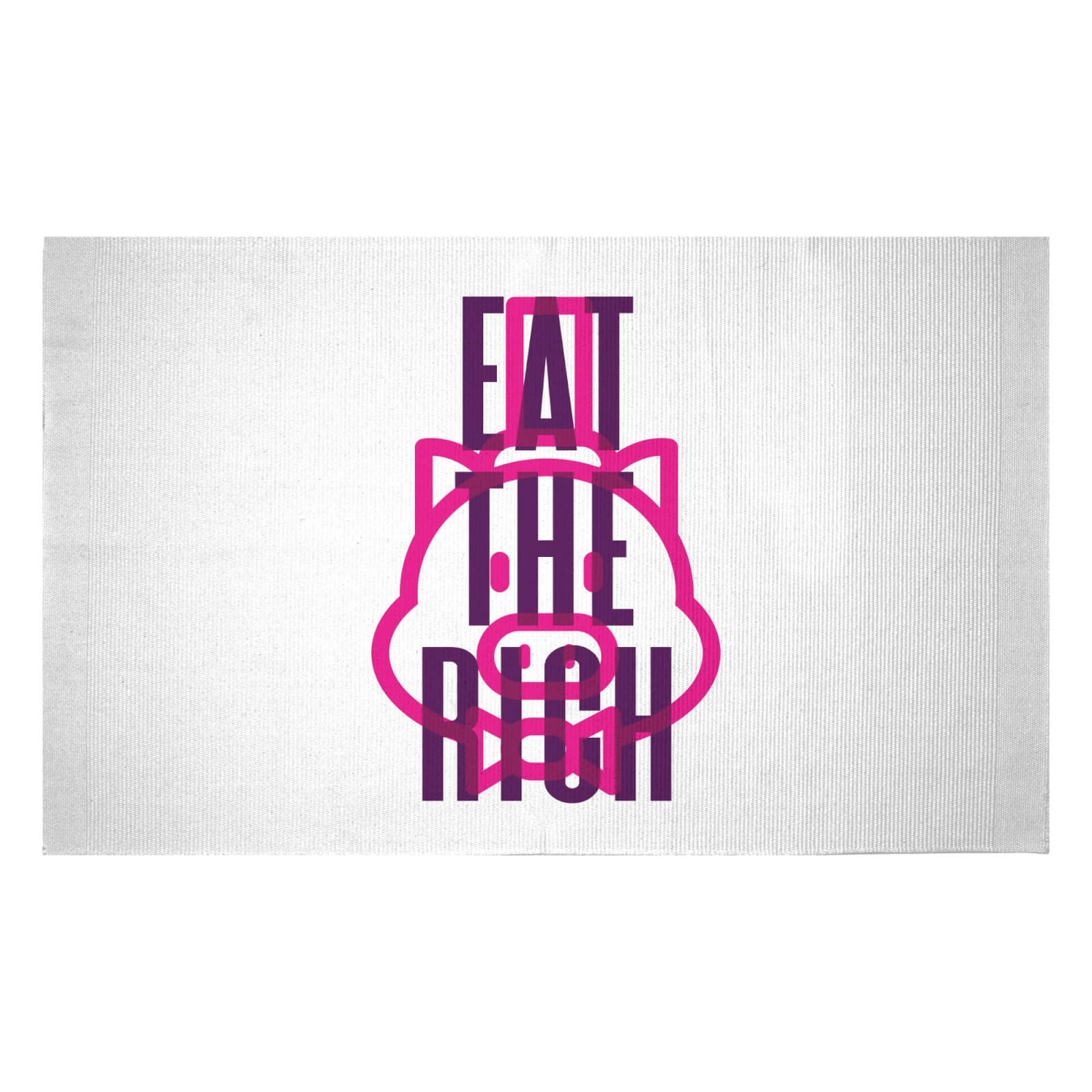 Eat The Rich Woven Rug - Small