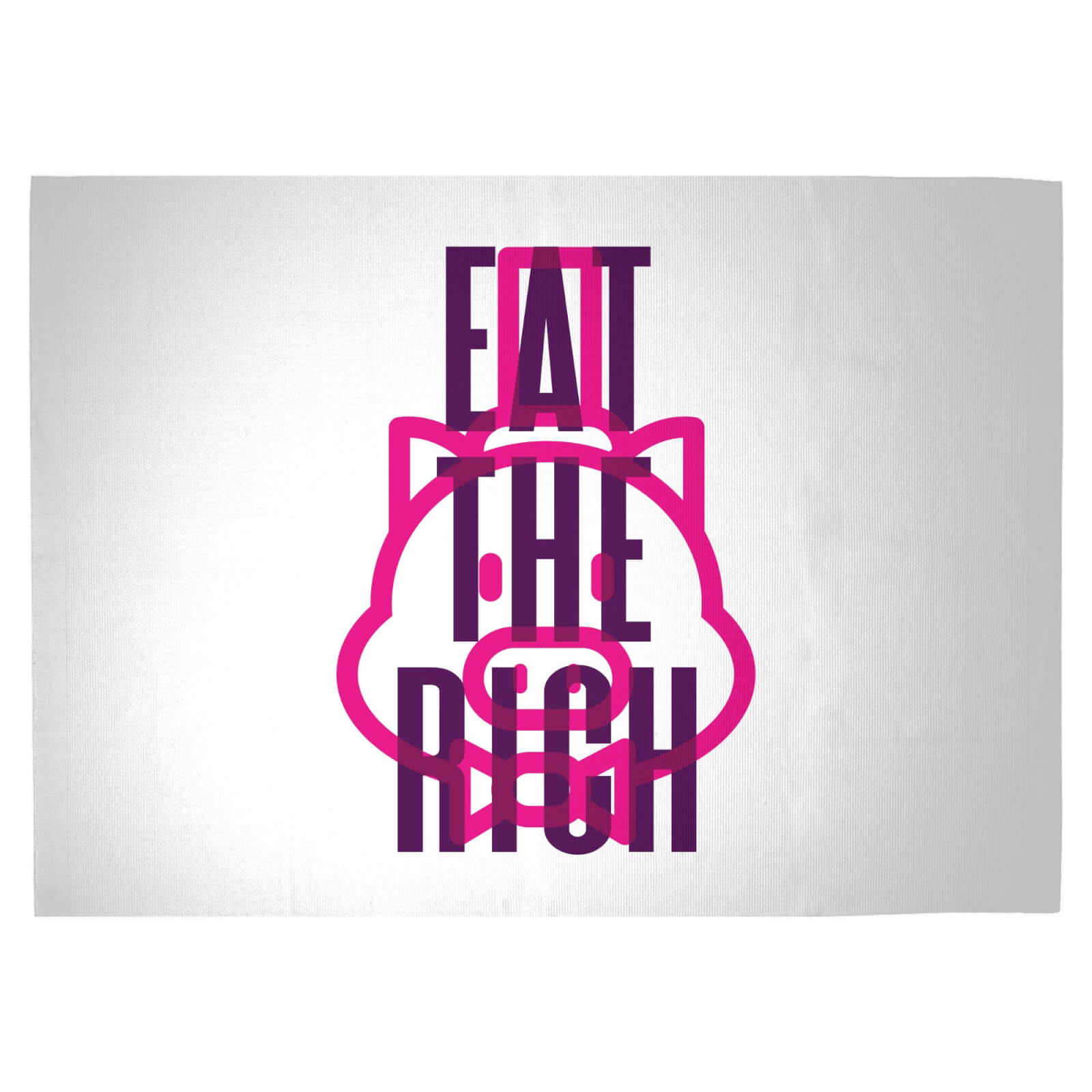 Eat The Rich Woven Rug - Large