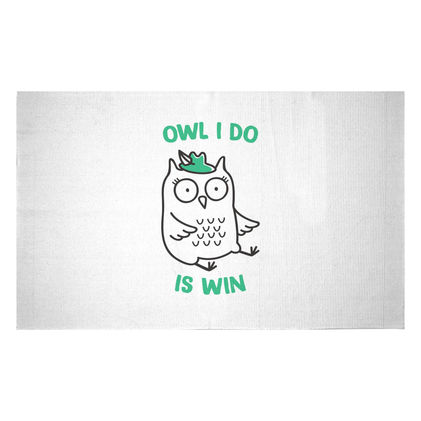 Owl I Do Is Win Woven Rug - Small