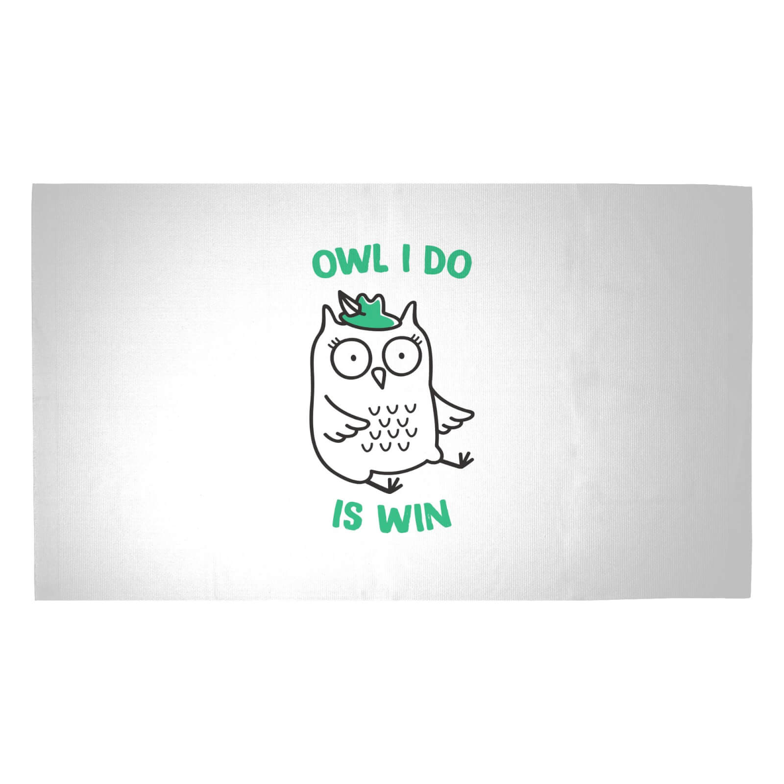 Owl I Do Is Win Woven Rug - Medium
