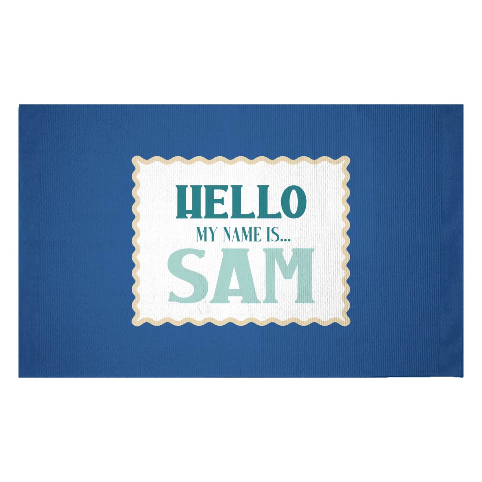 Hello, My Name Is Sam Woven Rug - Small
