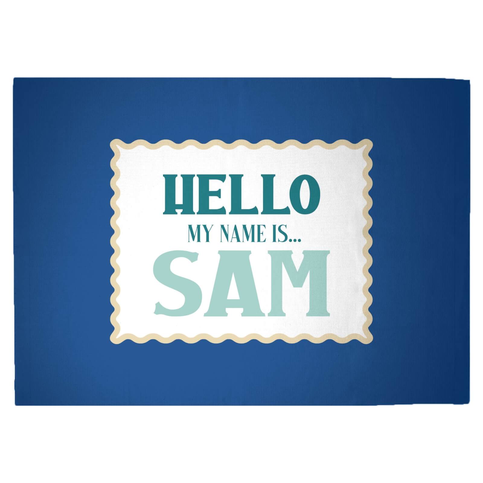 Hello, My Name Is Sam Woven Rug - Large
