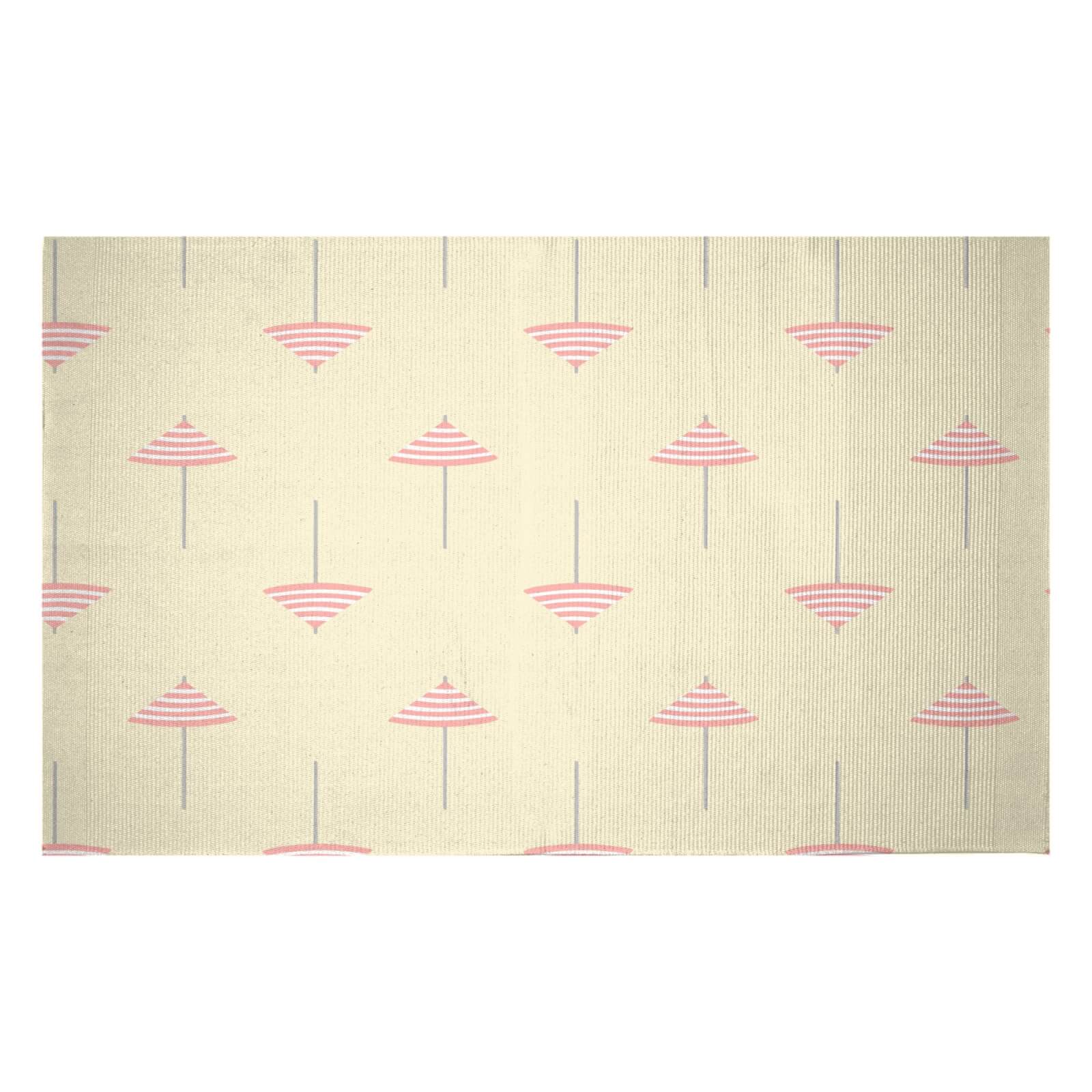 Holiday Parasol Yellow Woven Rug - Small