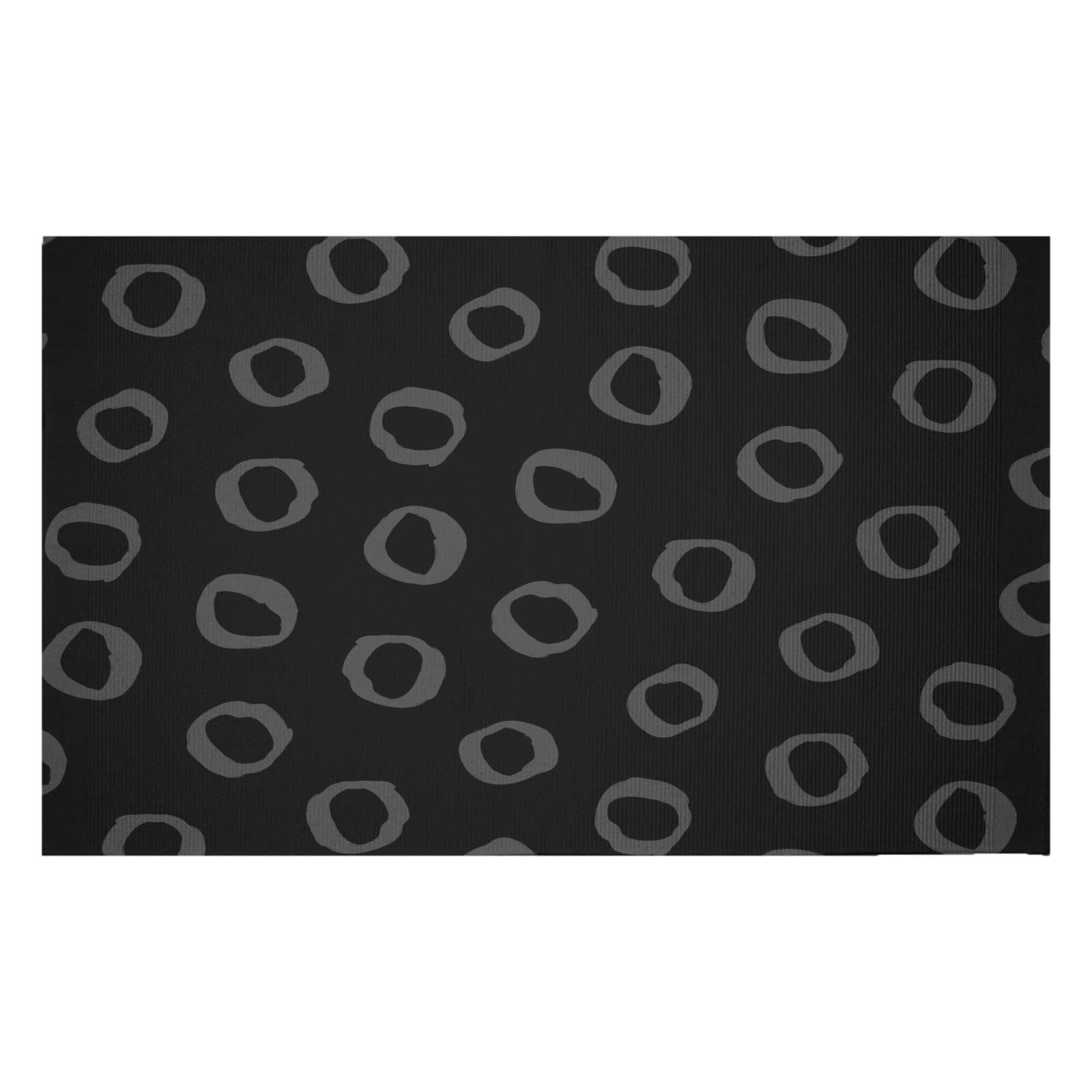 Inky Circles Woven Rug - Small