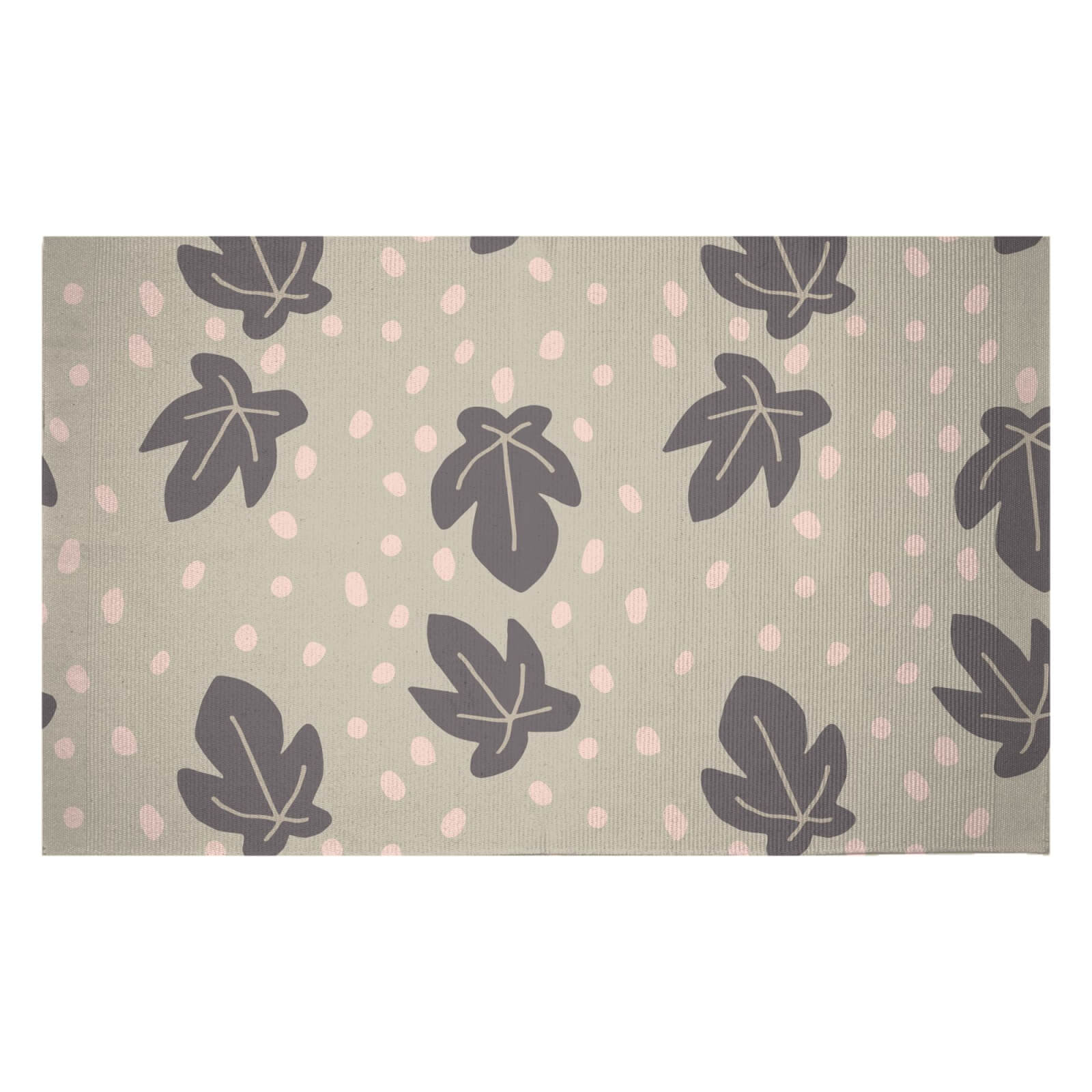 Dotty Leaves Woven Rug - Small