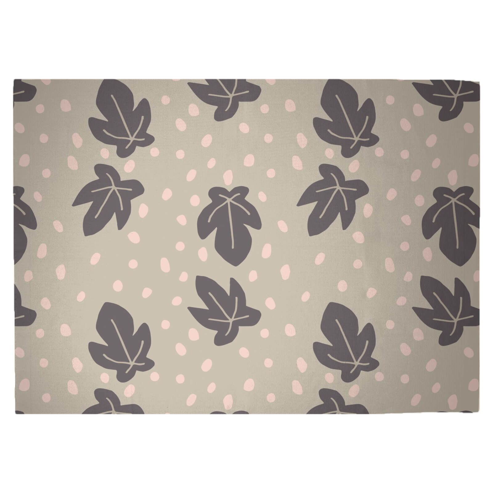 Dotty Leaves Woven Rug - Large
