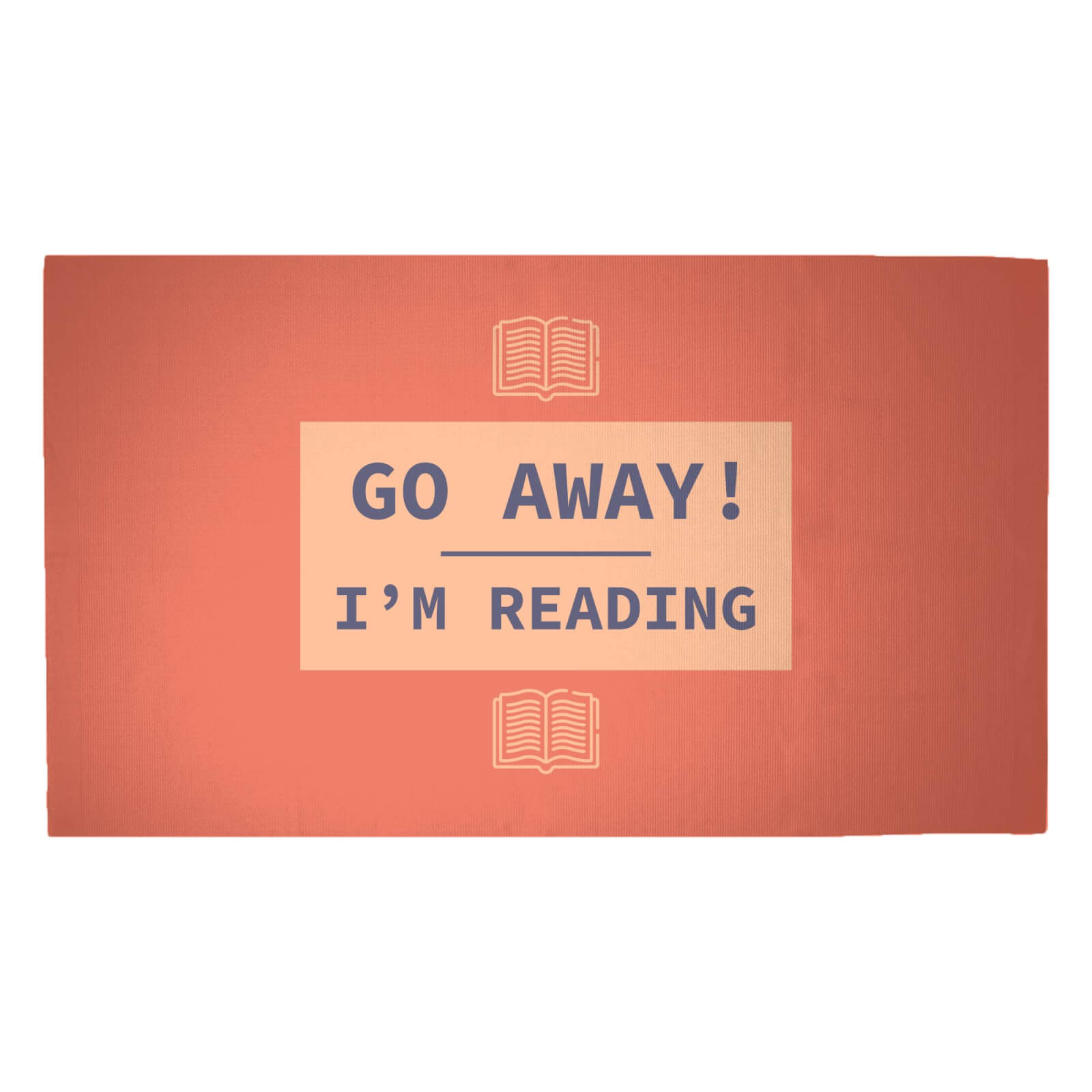 Go Away I'm Reading Woven Rug - Medium