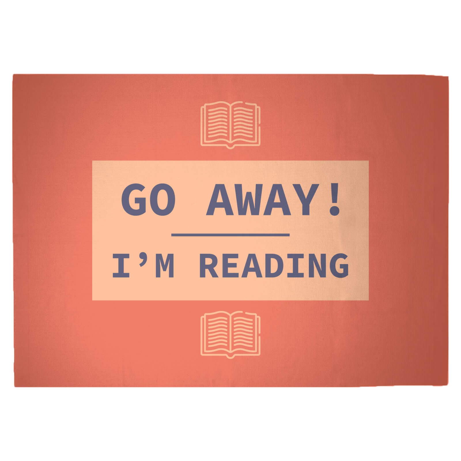 Go Away I'm Reading Woven Rug - Large