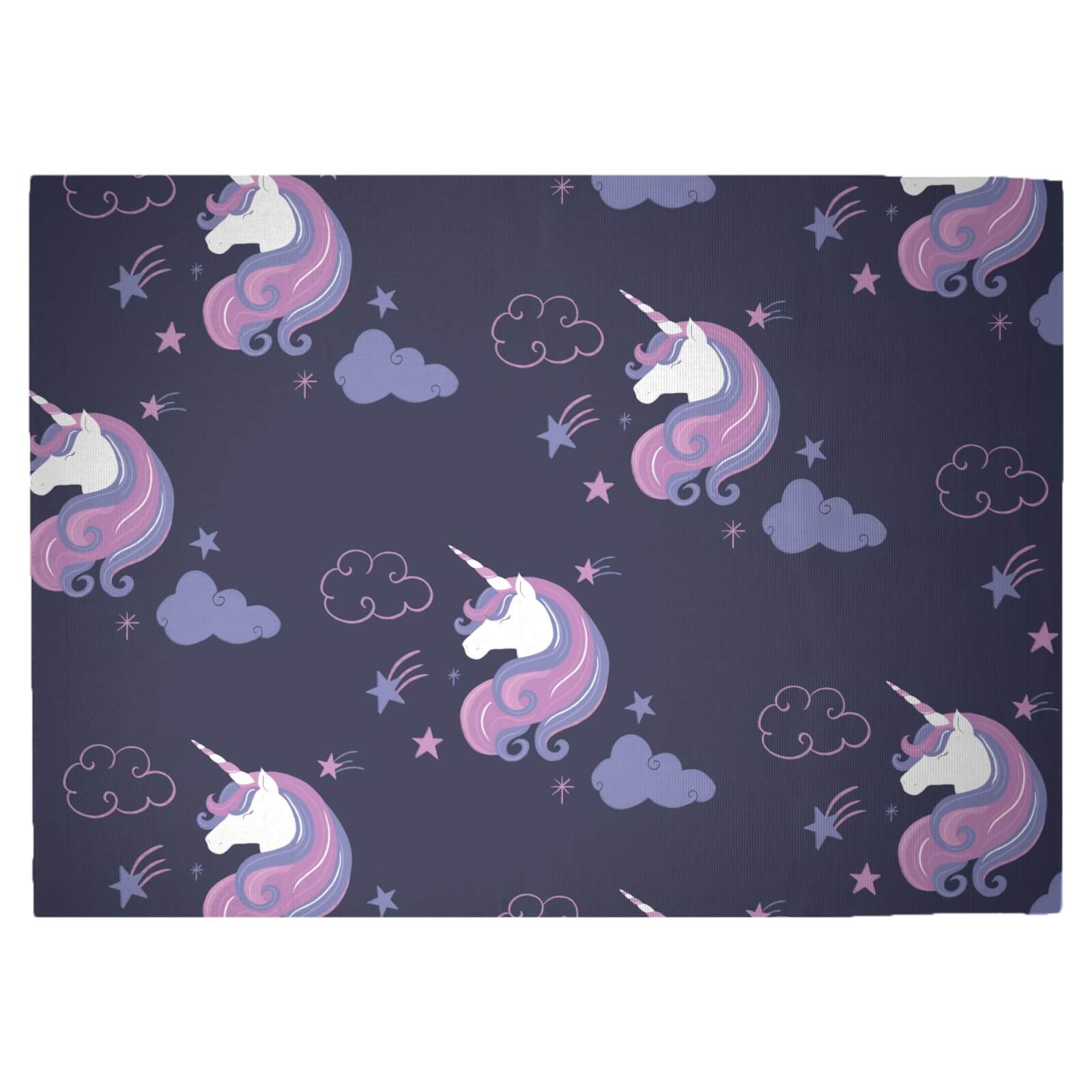 Unicorn Dreams Pattern Woven Rug - Large