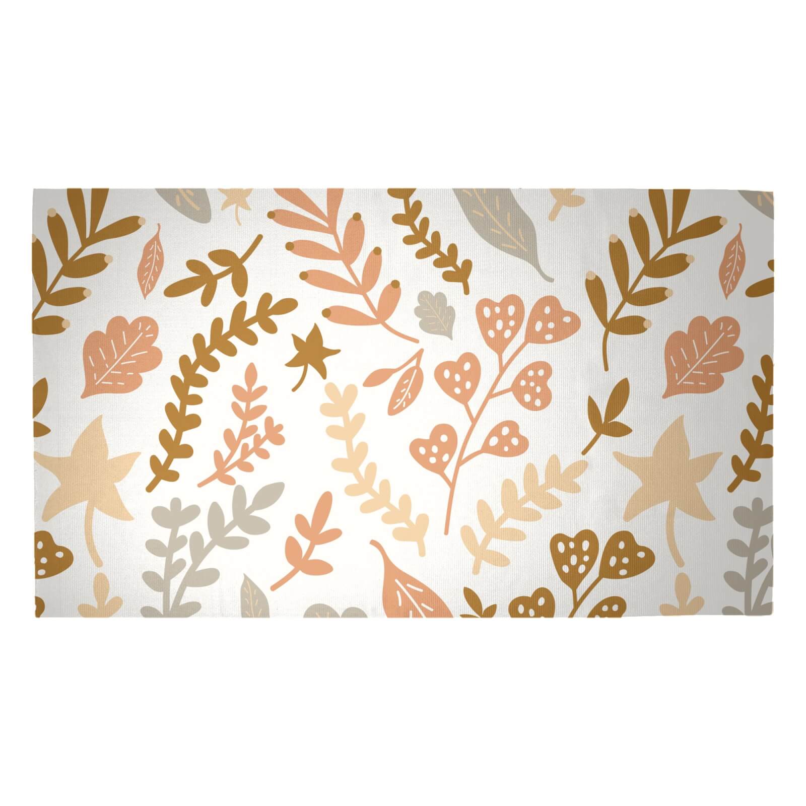 Mixed Leaves Woven Rug - Medium