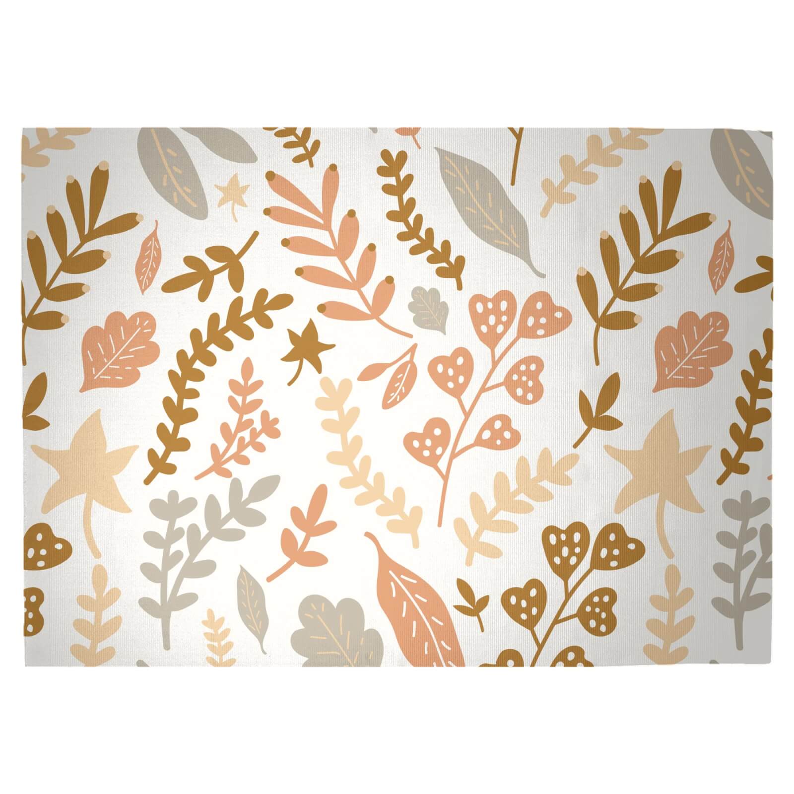 Mixed Leaves Woven Rug - Large