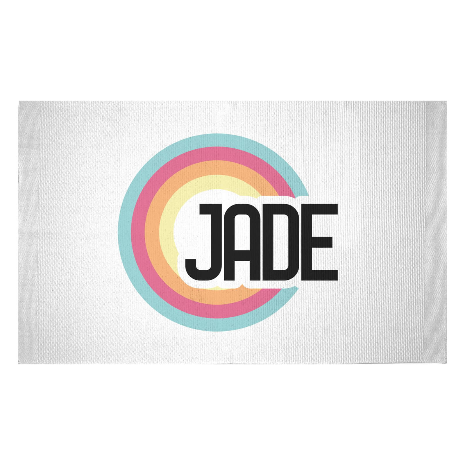 Jade Rainbow Woven Rug - Small
