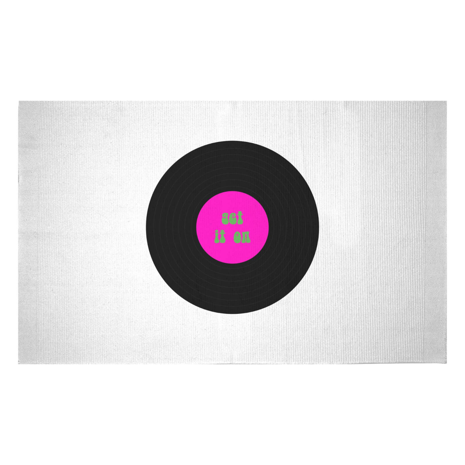 Get It On Record Woven Rug - Small