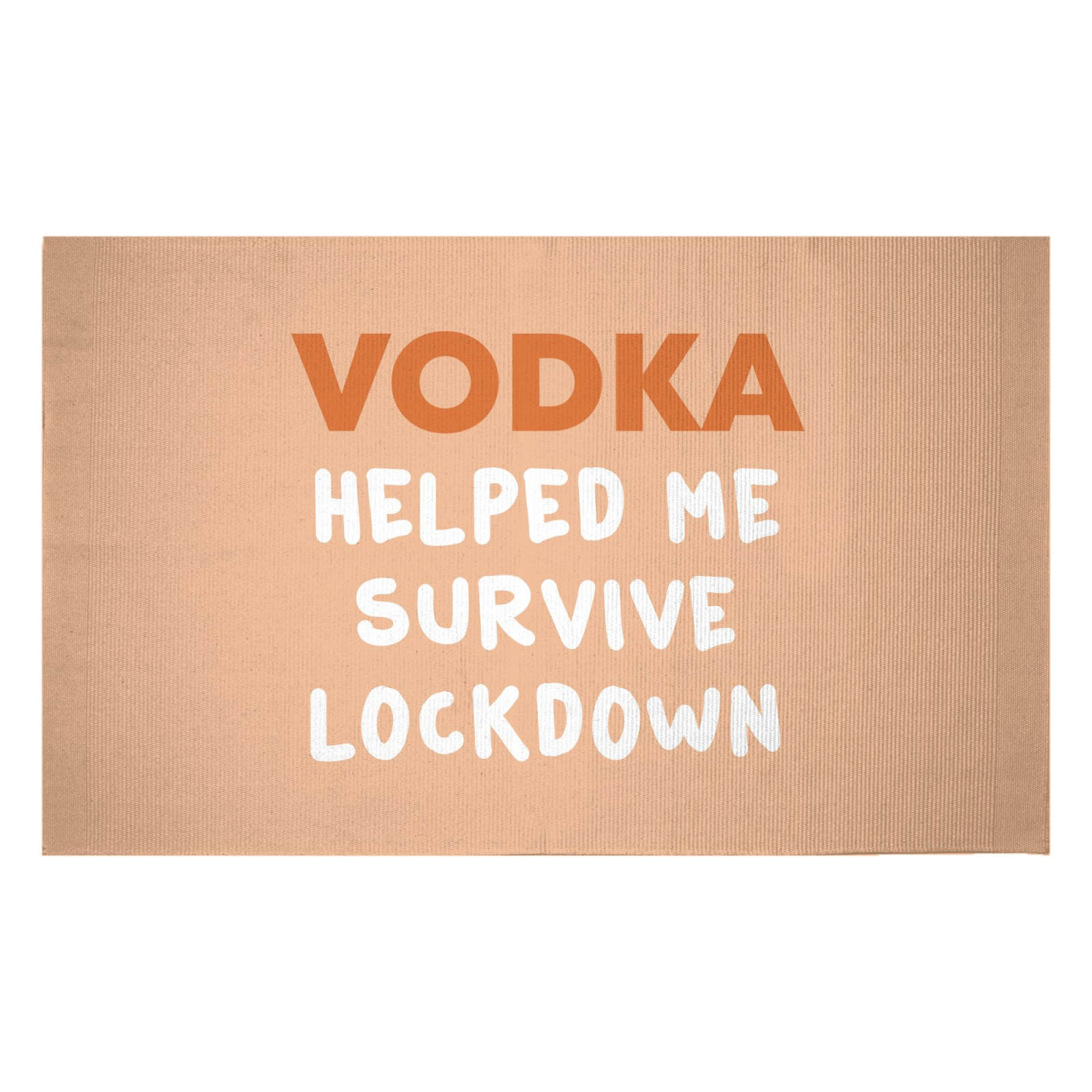 Vodka Helped Me Survive Lockdown Woven Rug - Small