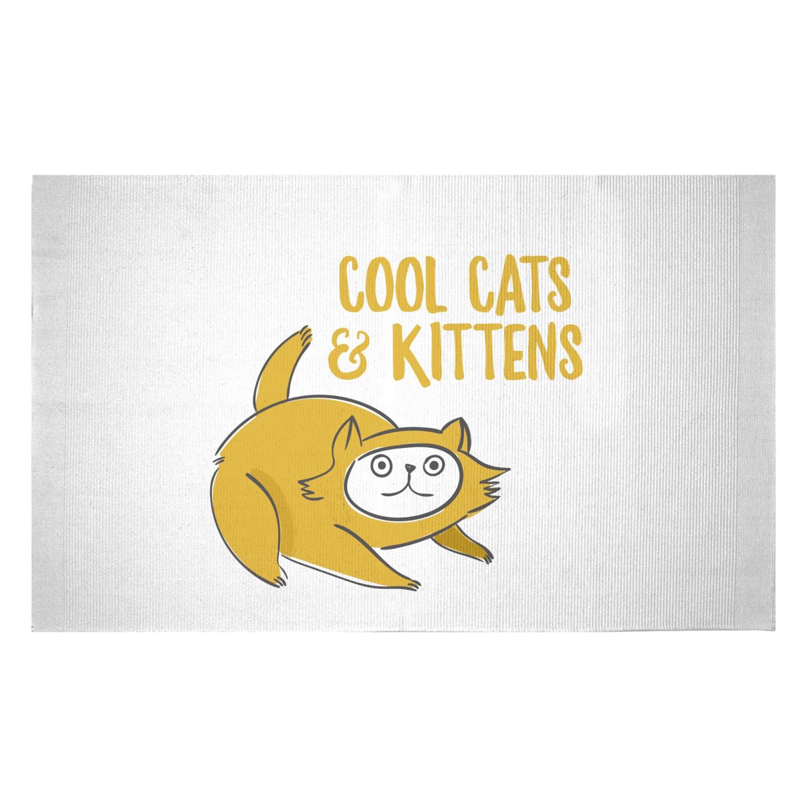 Cool Cats And Kittens Woven Rug - Small