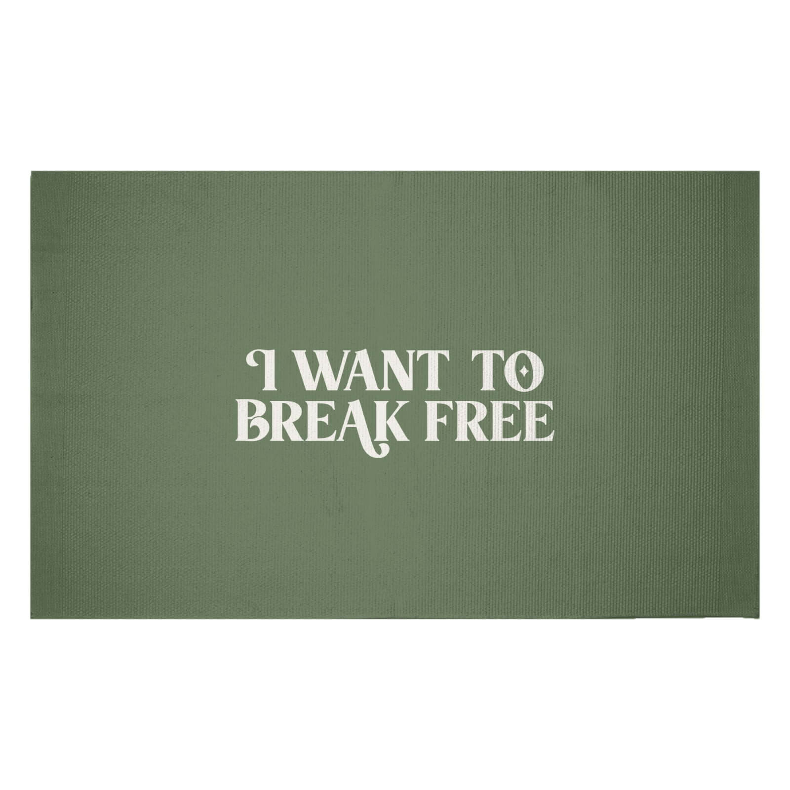 I Want To Break Free Woven Rug - Small