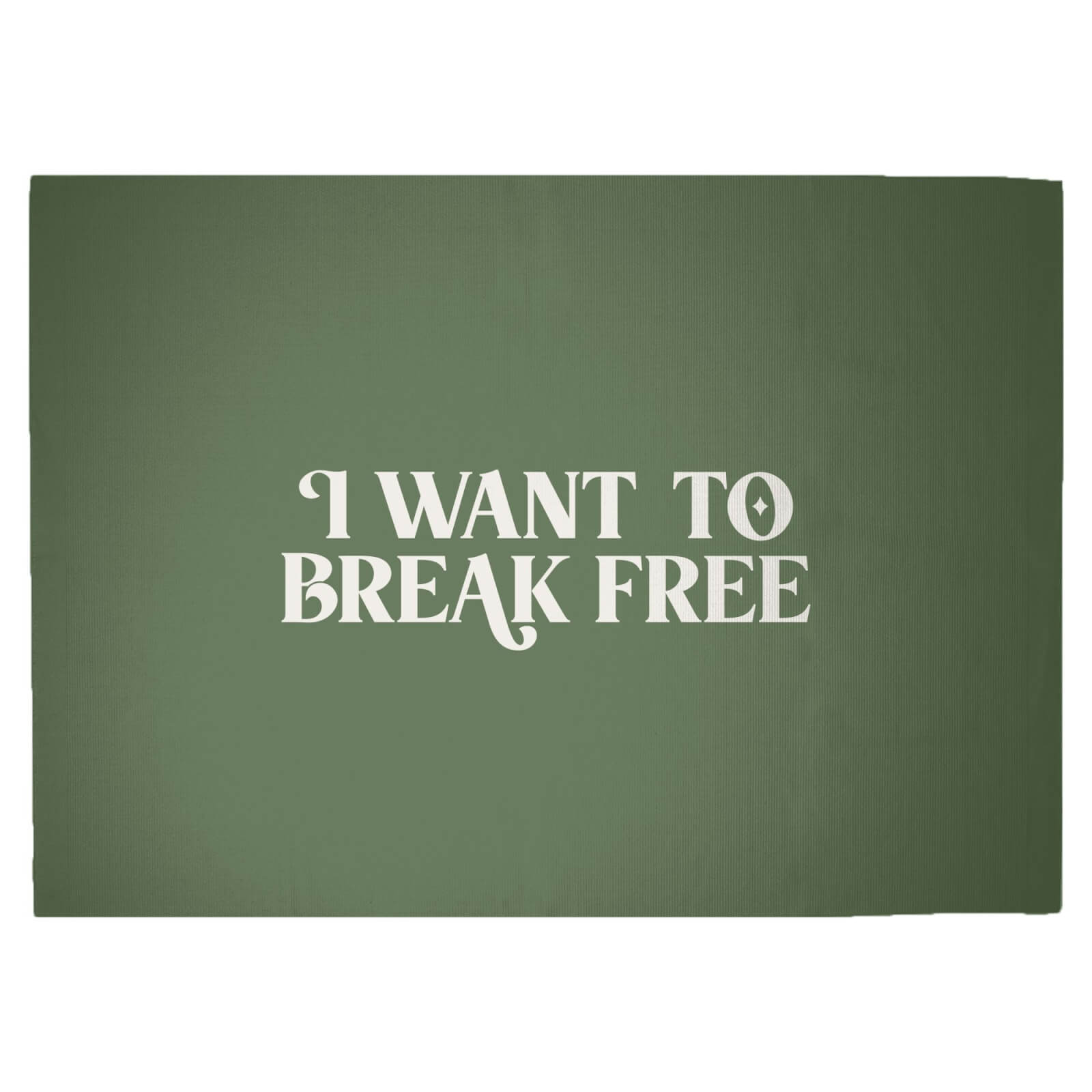 I Want To Break Free Woven Rug - Large