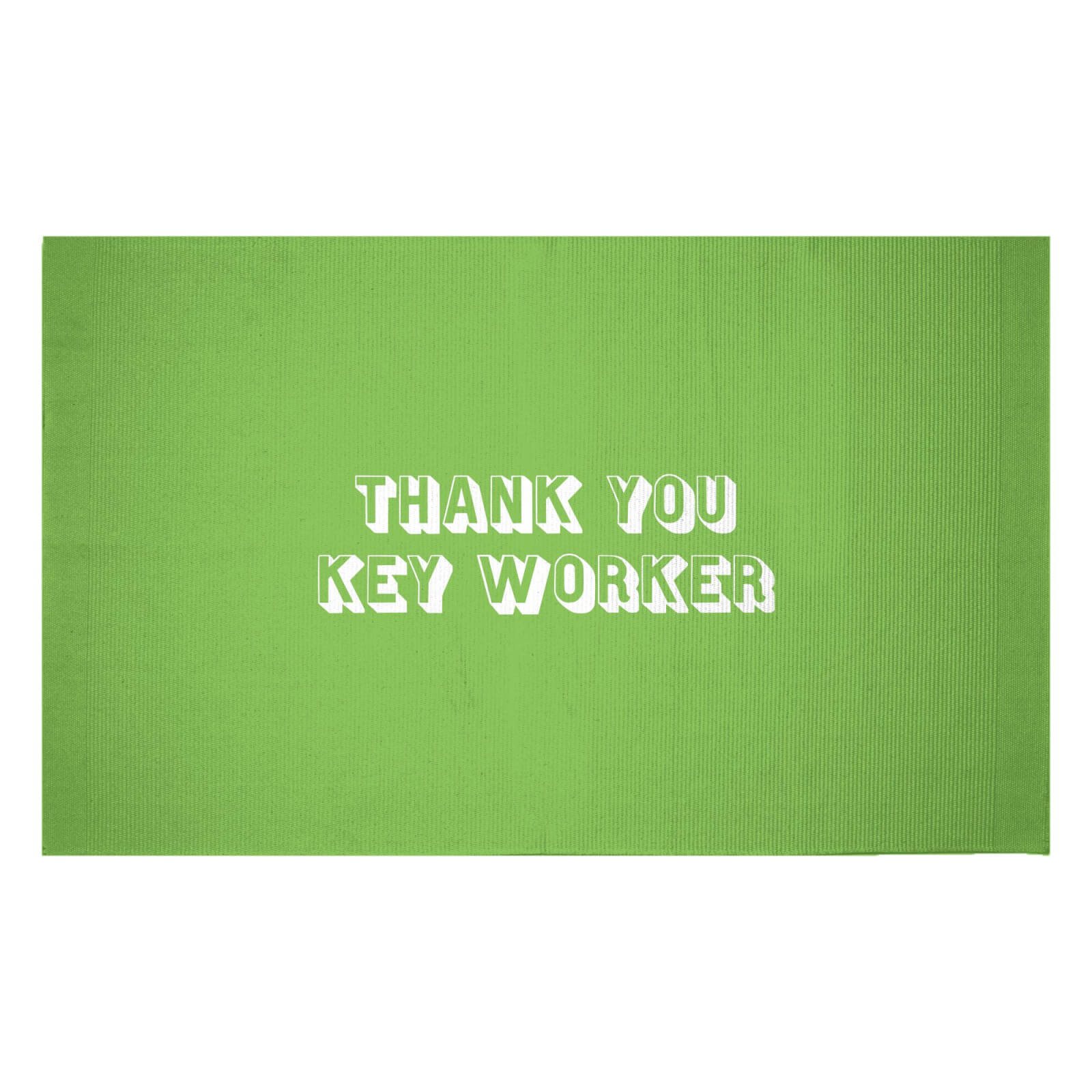 Thank You Key Worker Woven Rug - Small