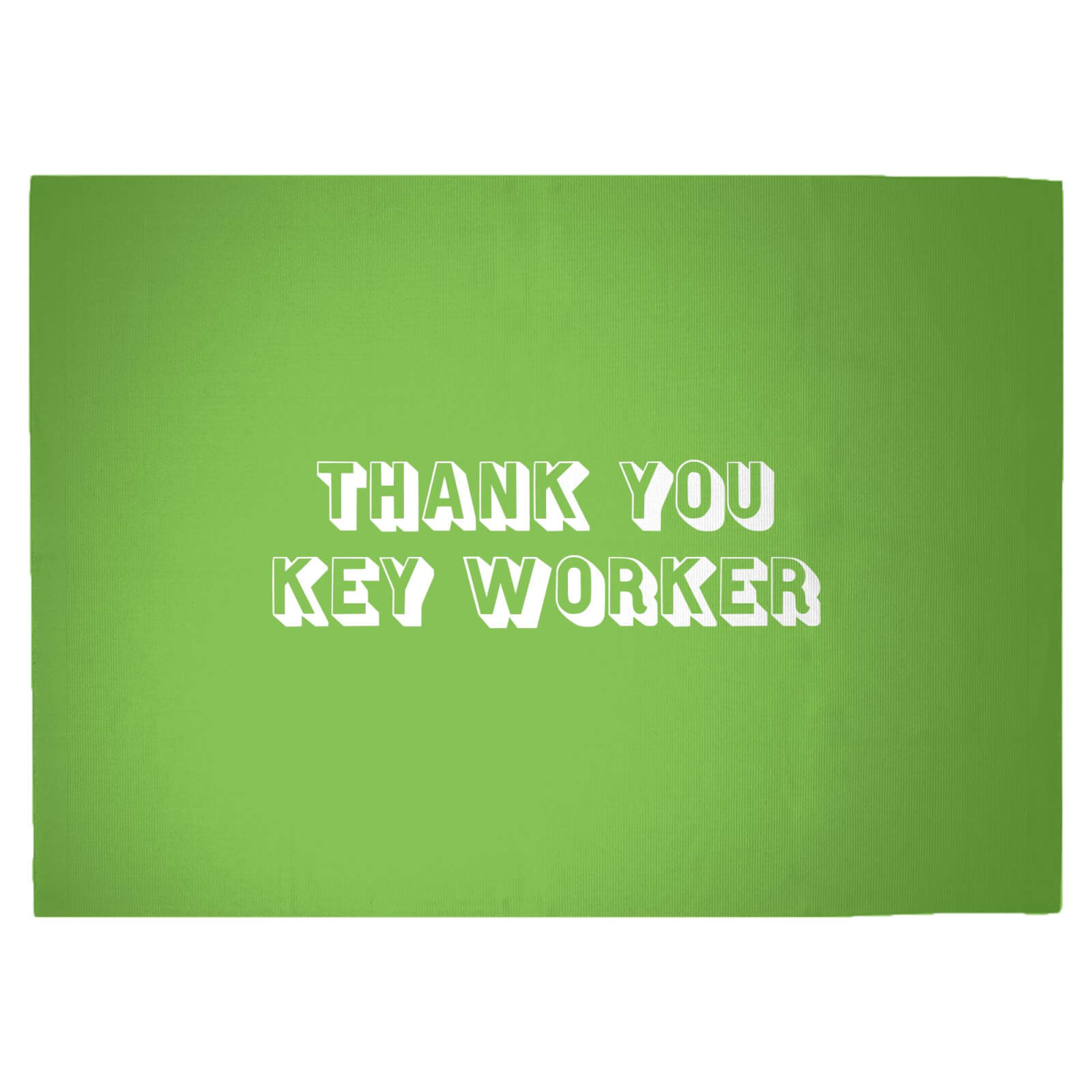 Thank You Key Worker Woven Rug - Large