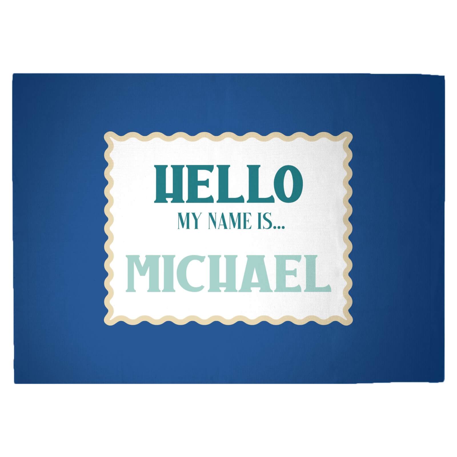 Hello, My Name Is Michael Woven Rug - Large