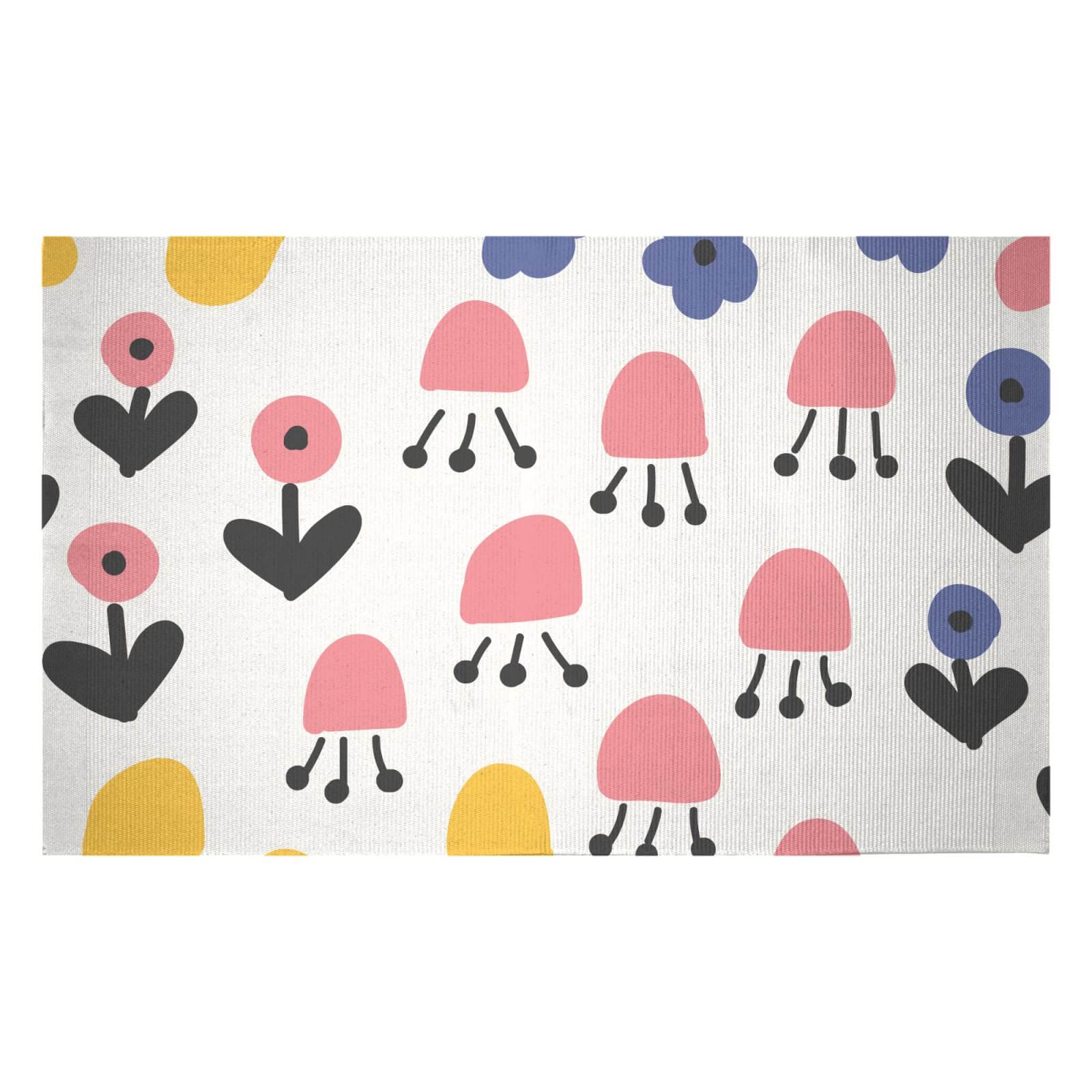 Retro Meadow Woven Rug - Small