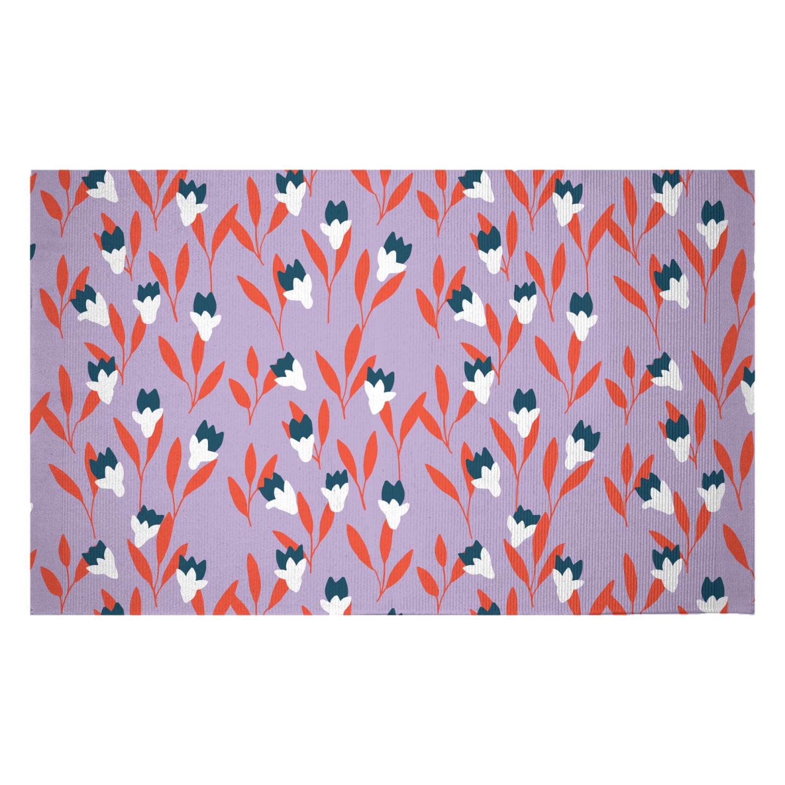 Flower Bush Woven Rug - Small