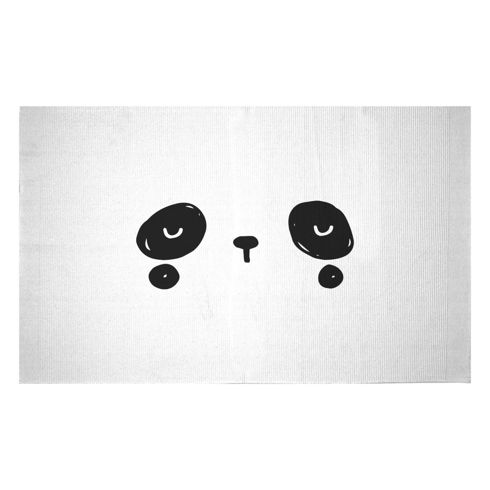 Sleepy Panda Eyes Woven Rug - Small