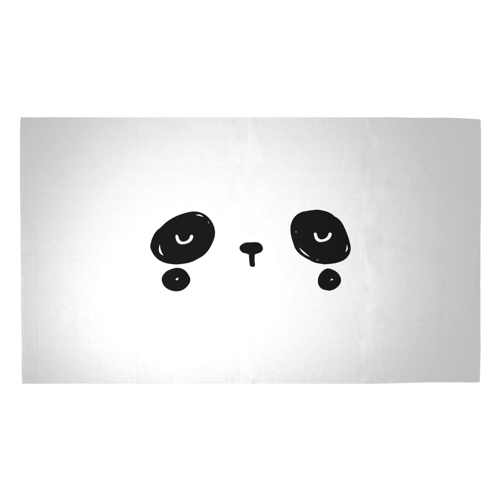 Sleepy Panda Eyes Woven Rug - Medium