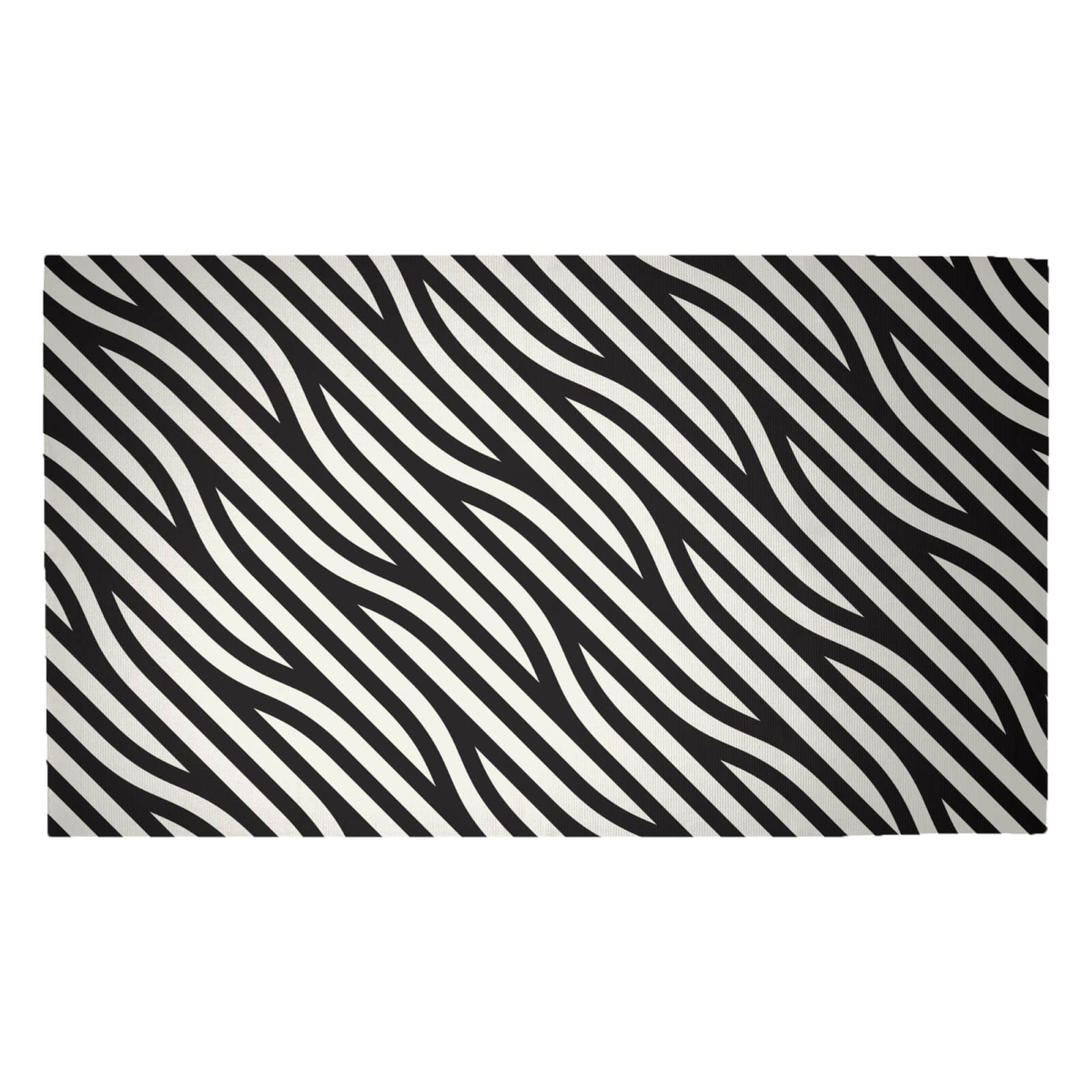 Bold Diagonal Lines Woven Rug - Medium