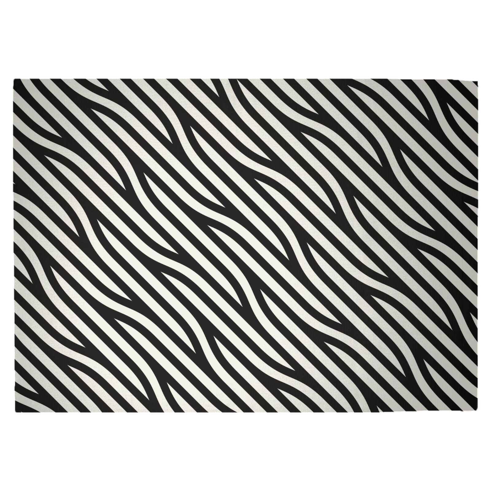 Bold Diagonal Lines Woven Rug - Large