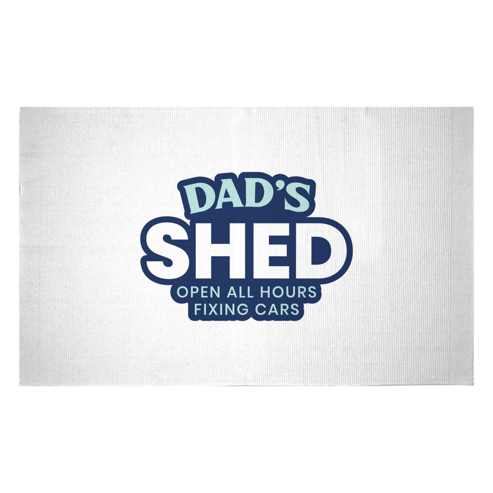 Dad's Shed Woven Rug - Small