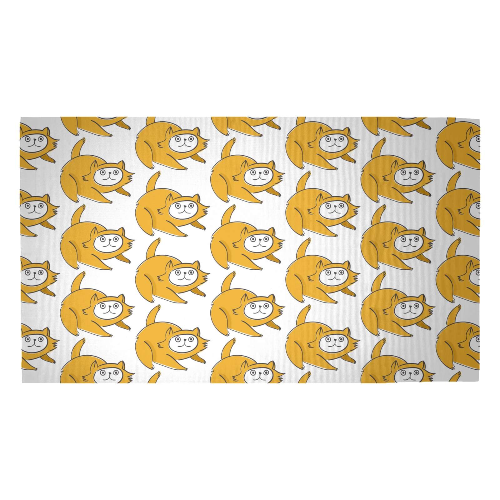 Yellow Cat Woven Rug - Medium