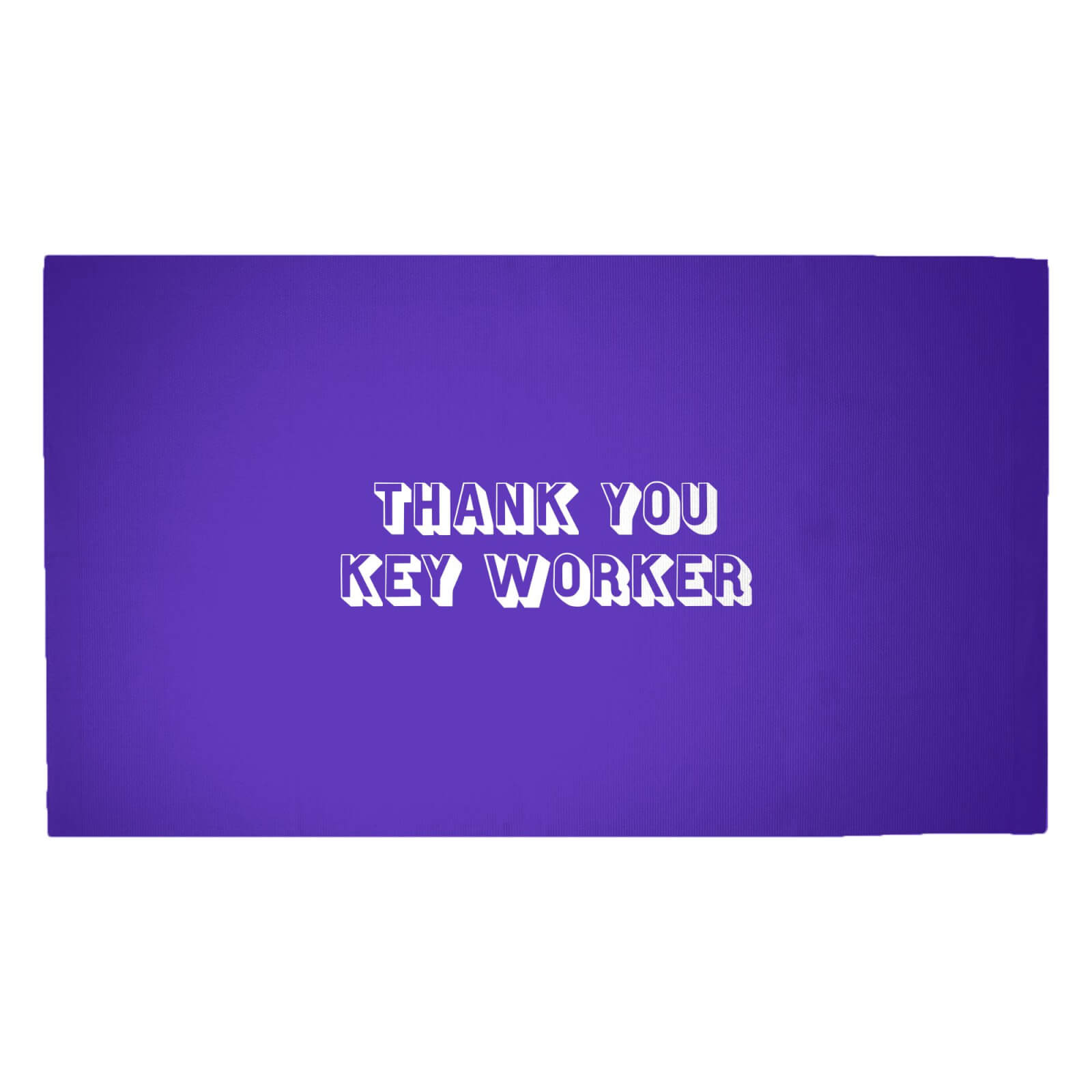 Thank You Key Worker Woven Rug - Medium