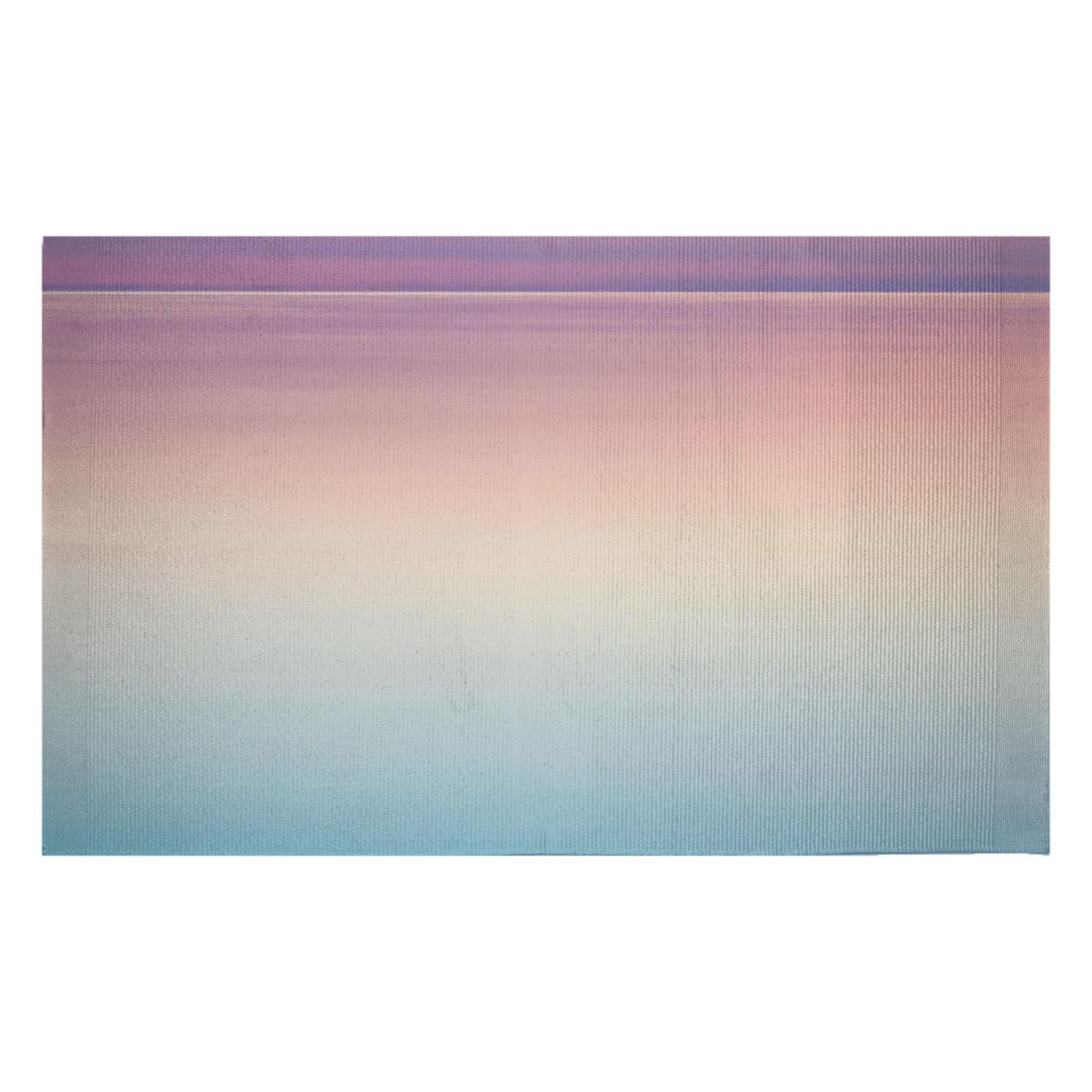 Sunset Blue And Pink Woven Rug - Small