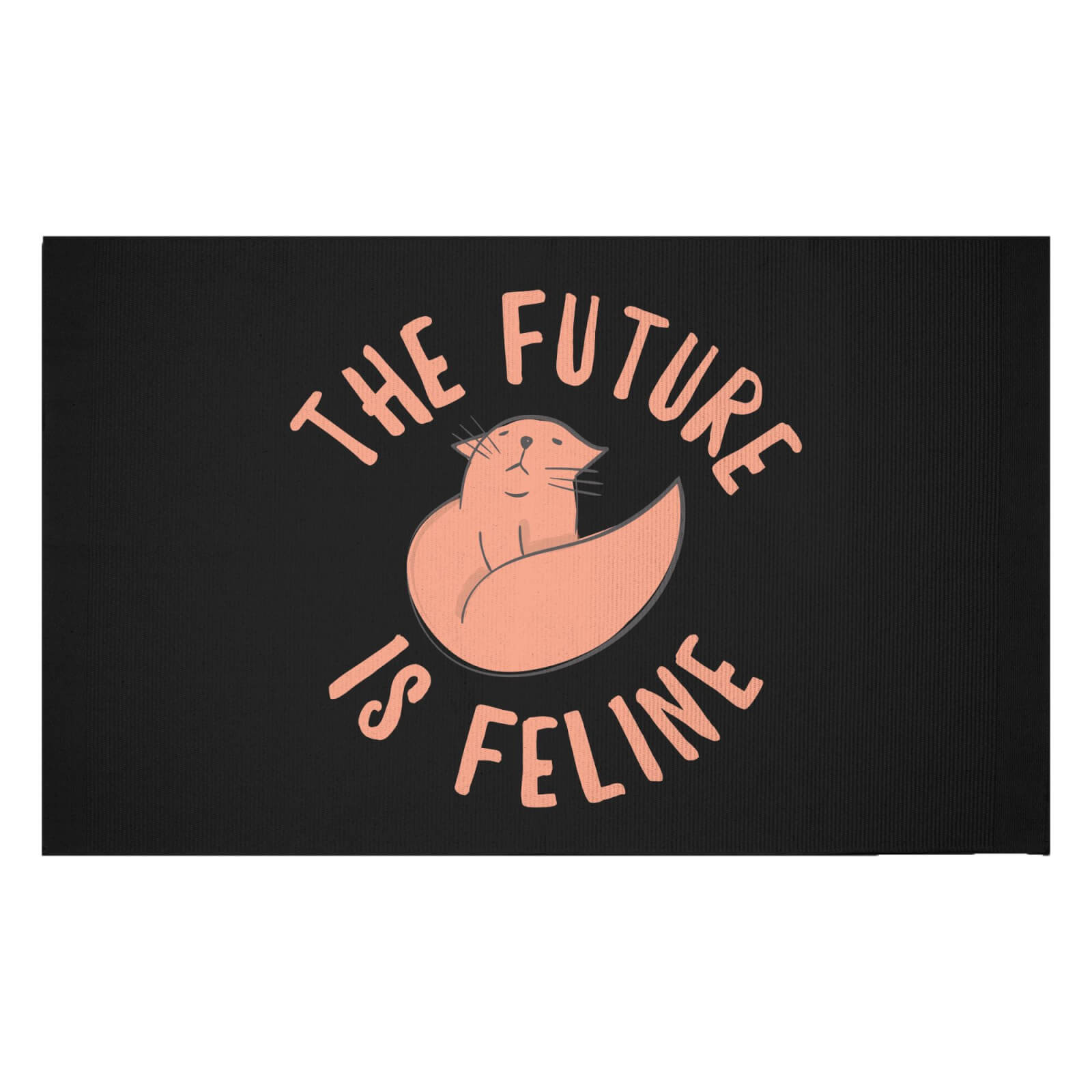 The Future Is Feline Woven Rug - Small