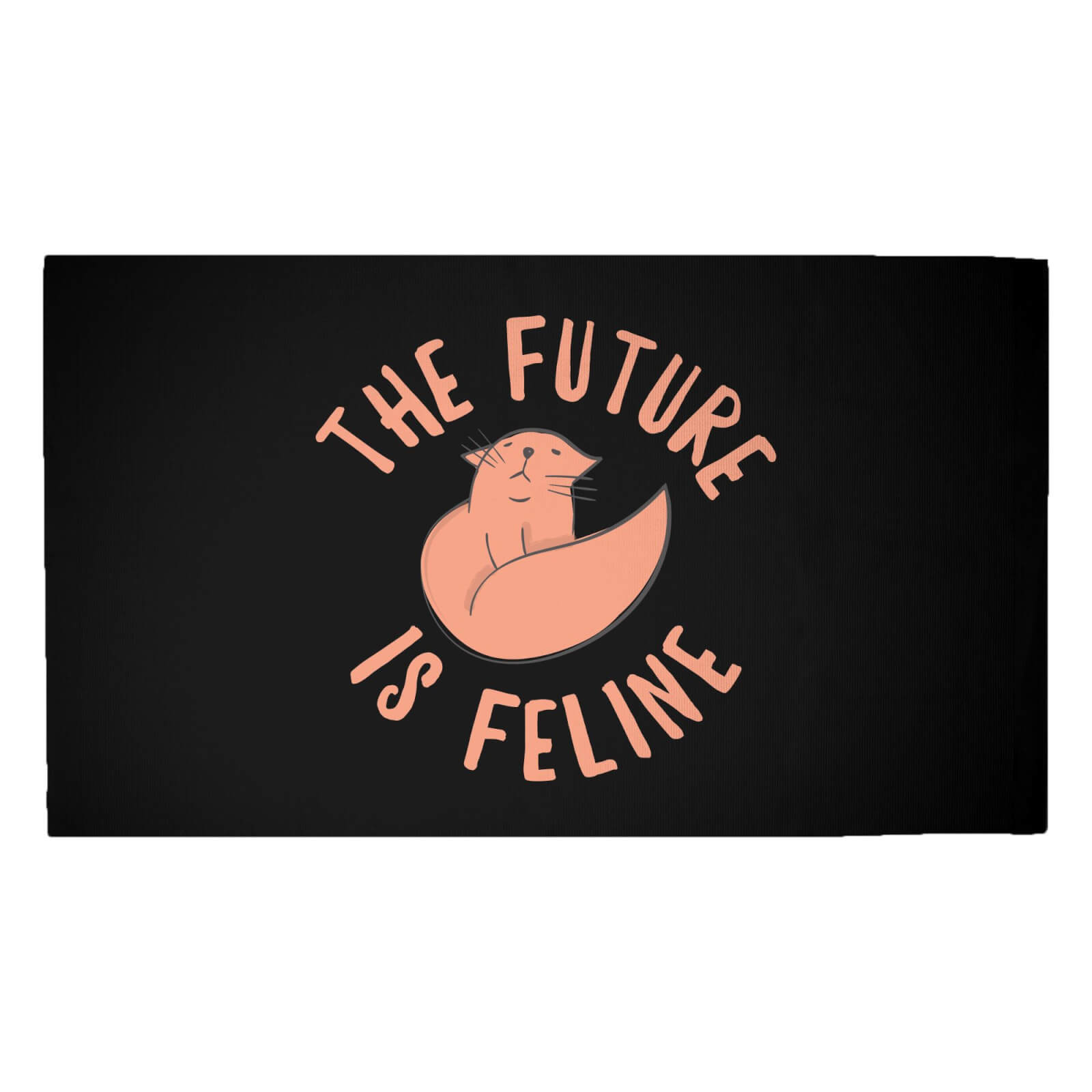 The Future Is Feline Woven Rug - Medium
