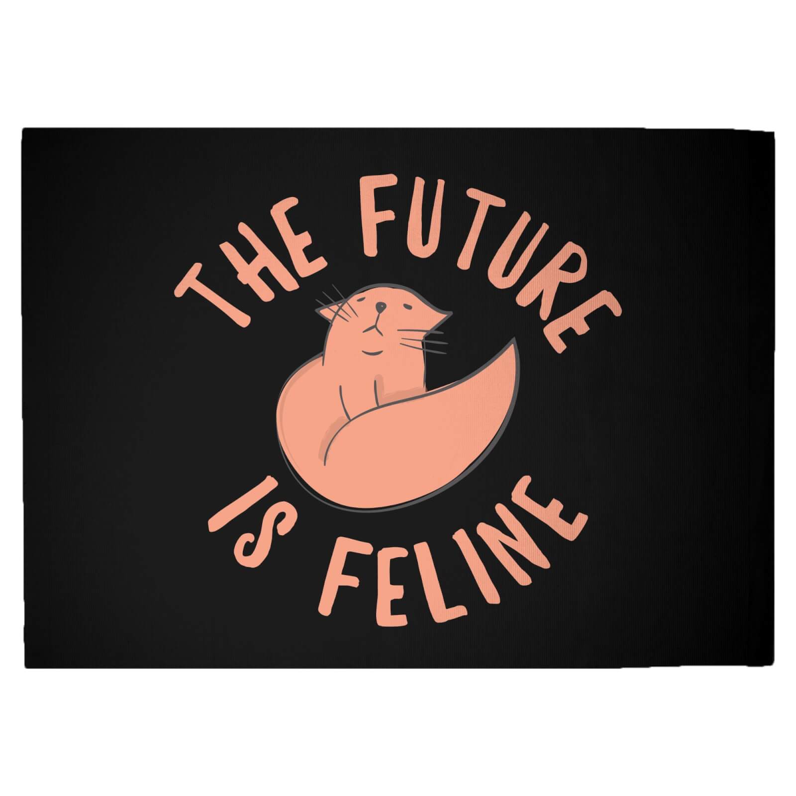 The Future Is Feline Woven Rug - Large