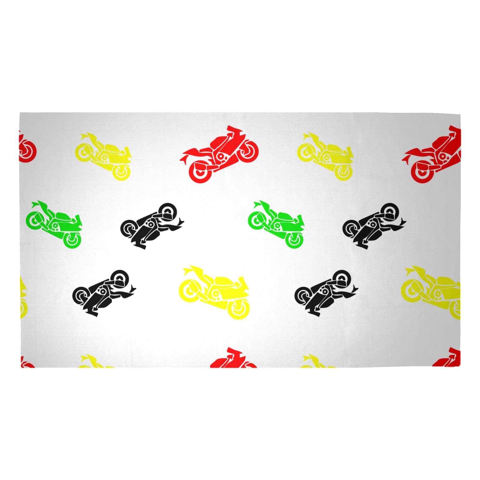 Motorbikes Woven Rug - Medium