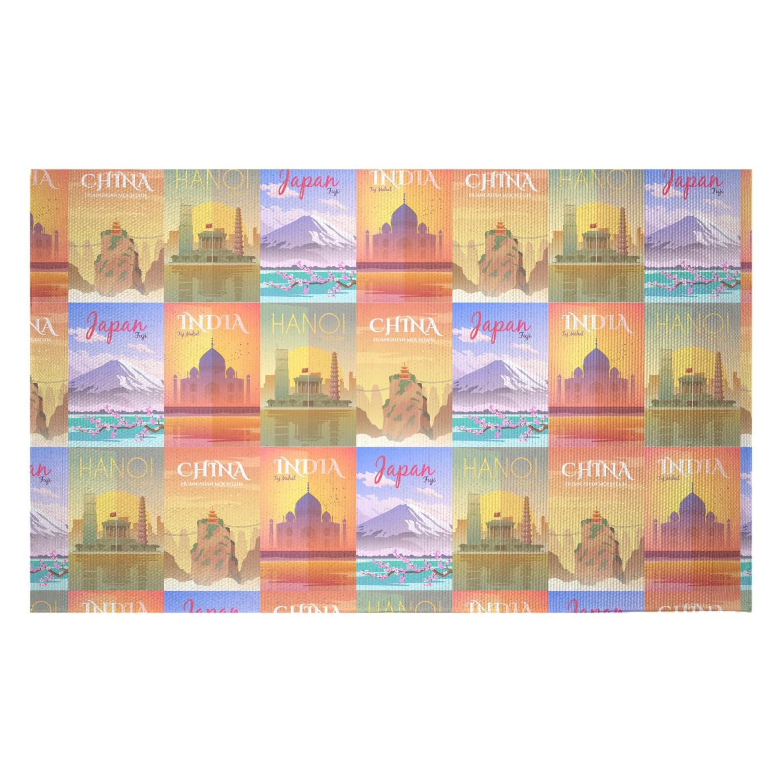 Travel In Asia Woven Rug - Small