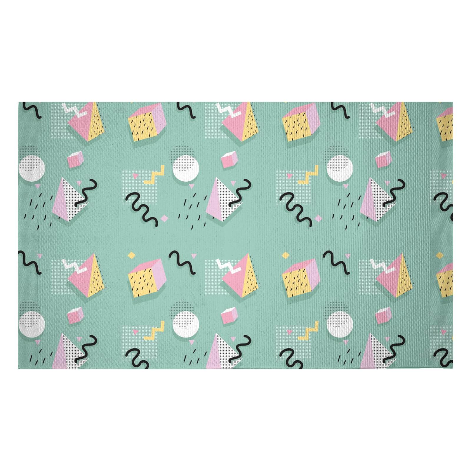 Memphis Pattern Woven Rug - Small