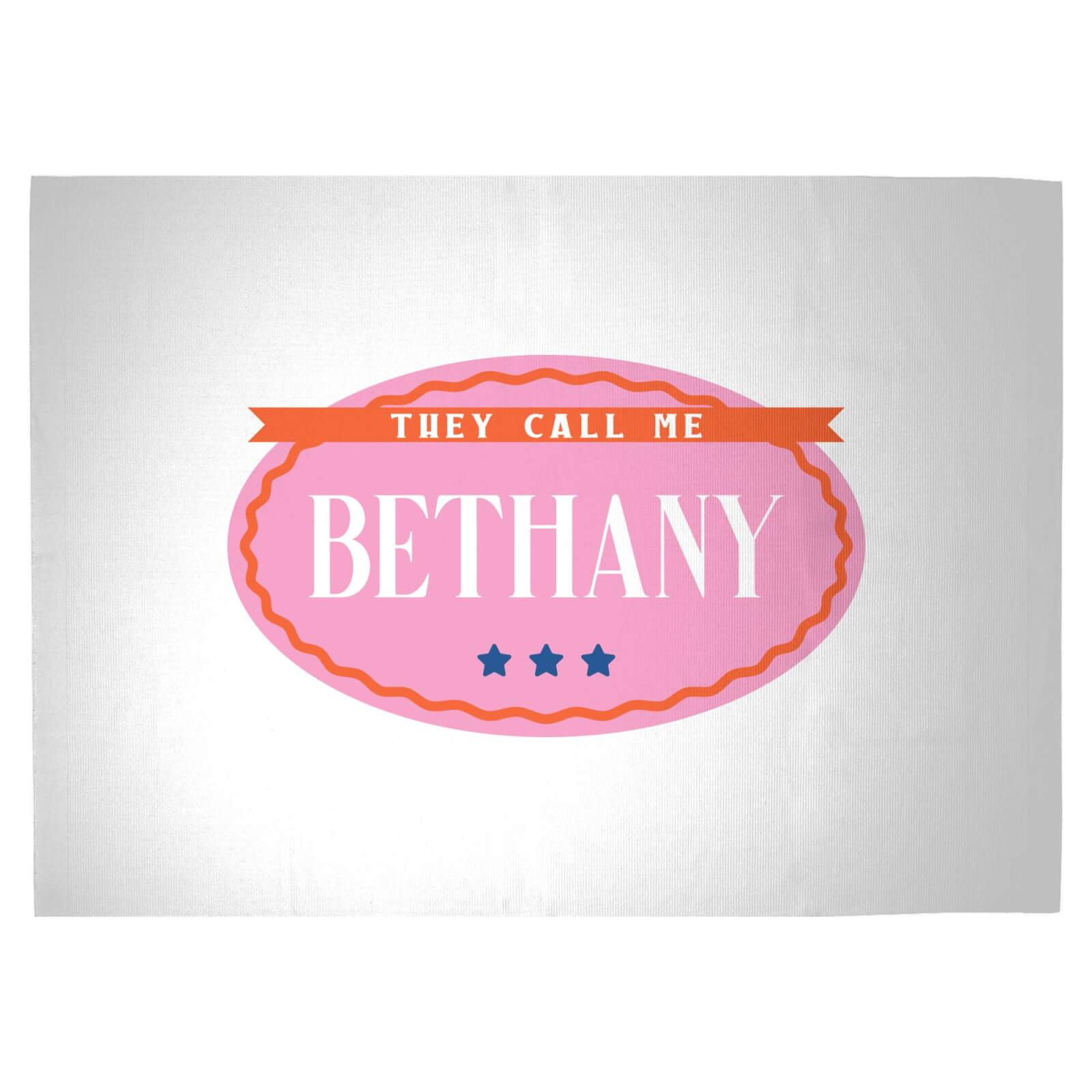 They Call Me Bethany Woven Rug - Large