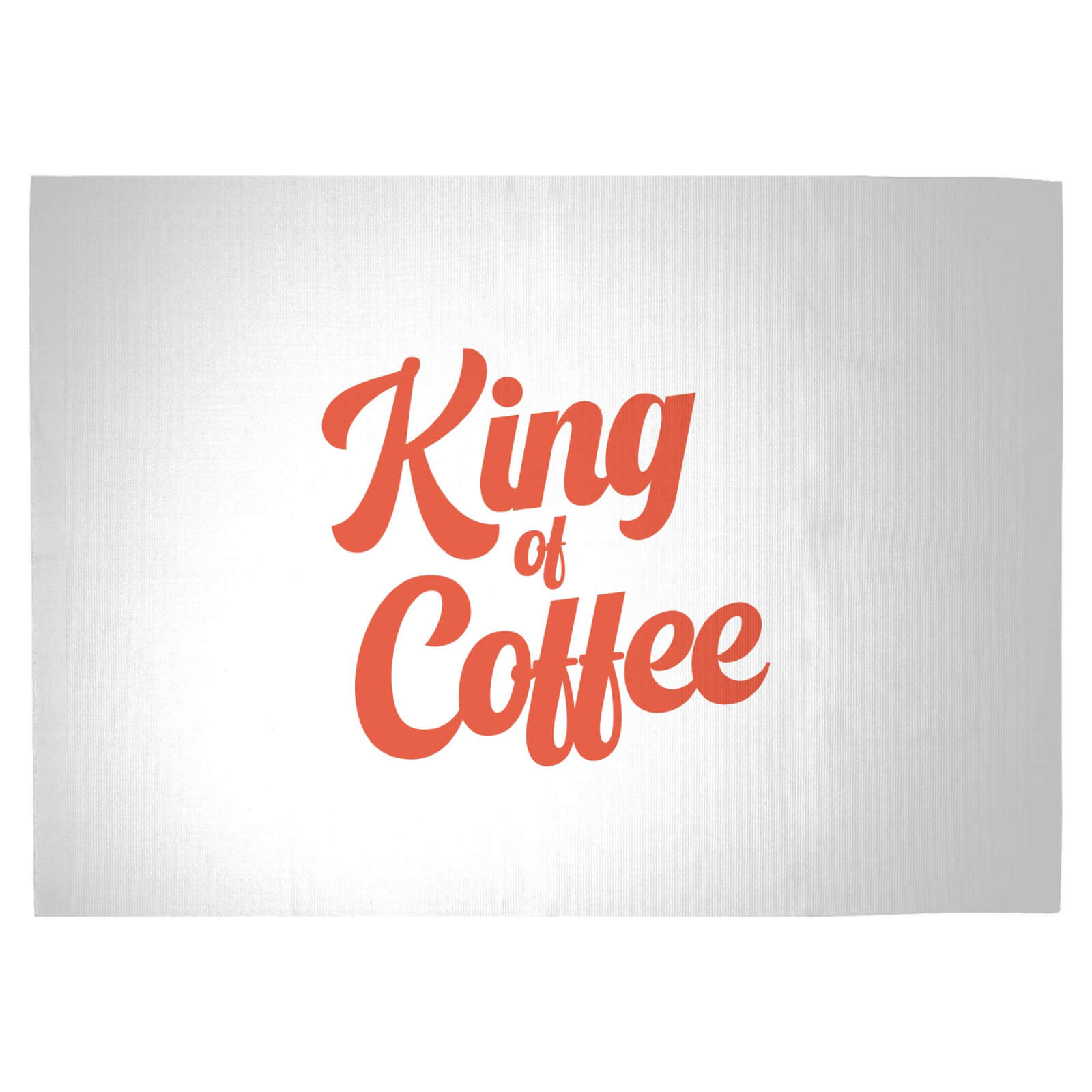 King Of Coffee Woven Rug - Large