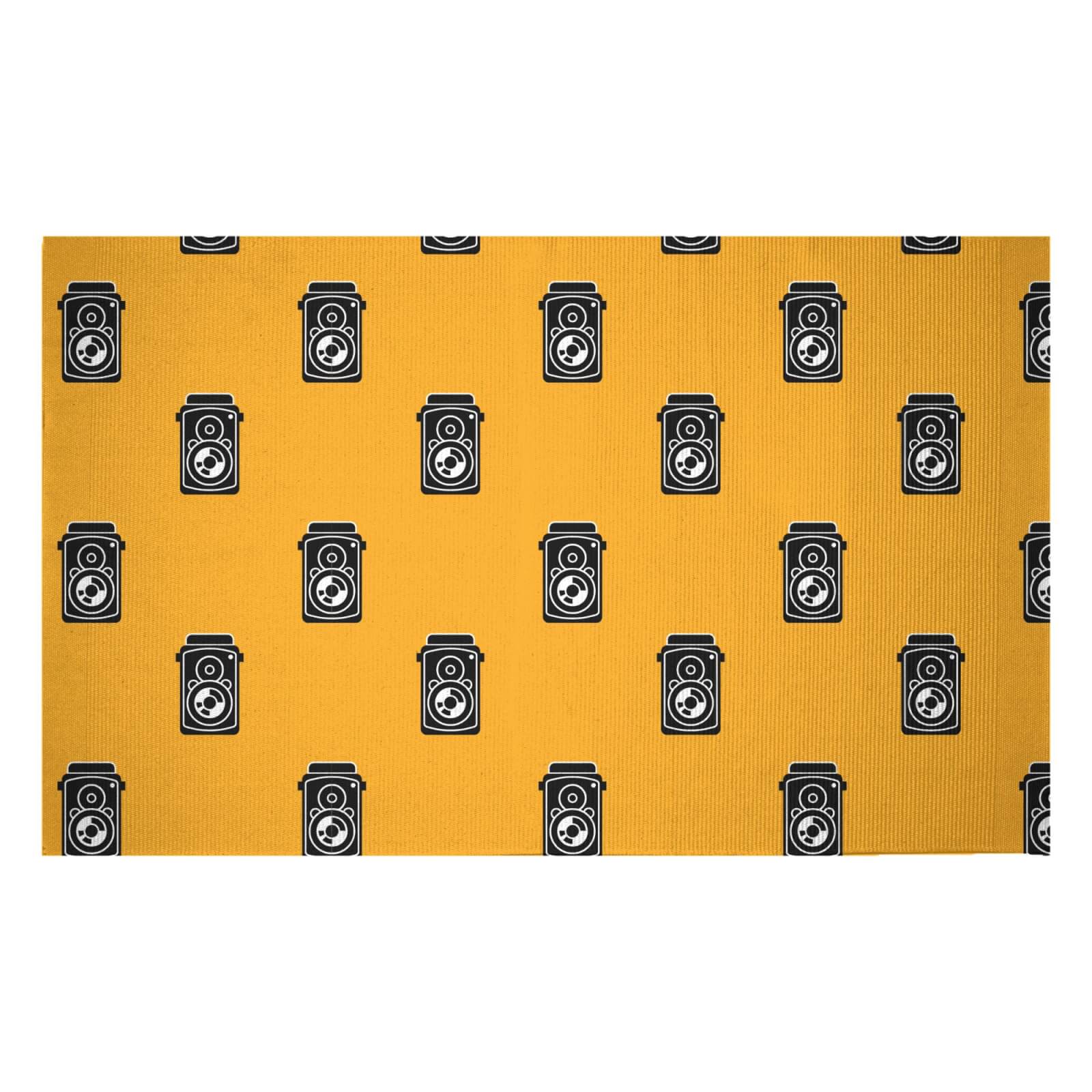 Retro Comedy Film Pattern Woven Rug - Small