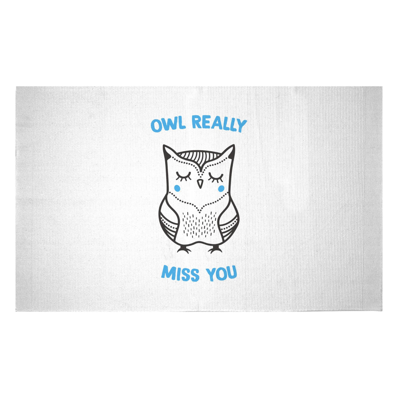 Owl Really Miss You Woven Rug - Small
