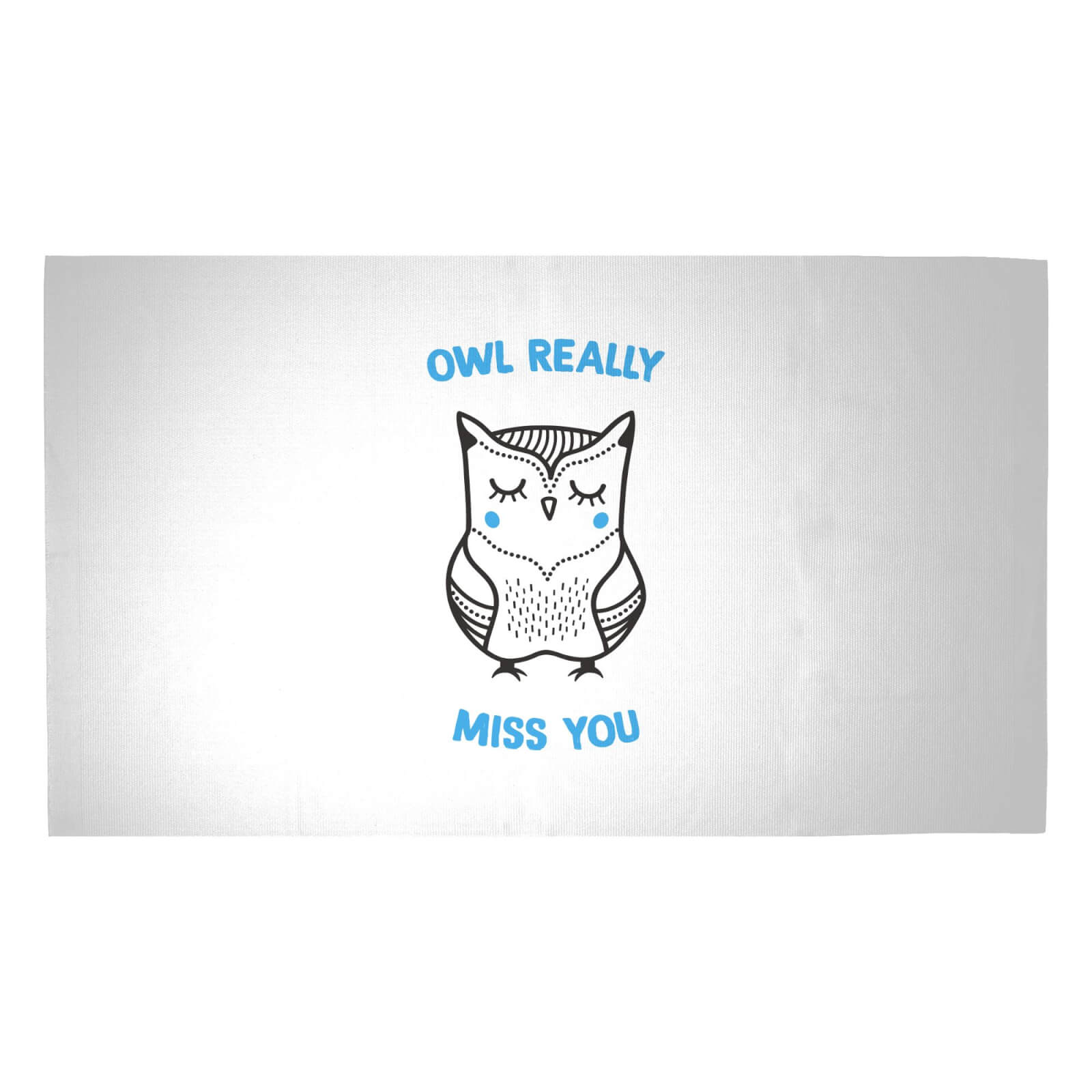 Owl Really Miss You Woven Rug - Medium