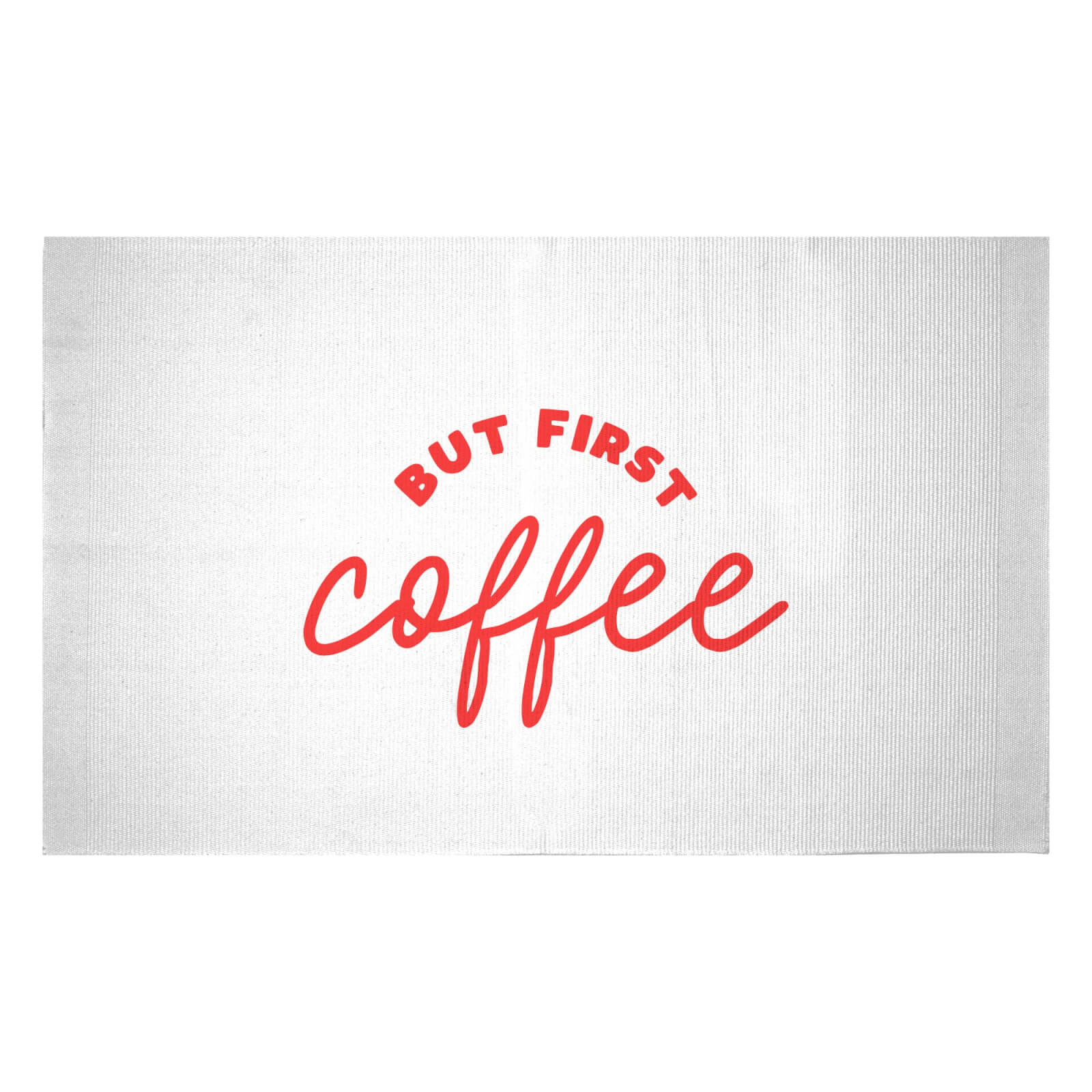 But First Coffee Woven Rug - Small