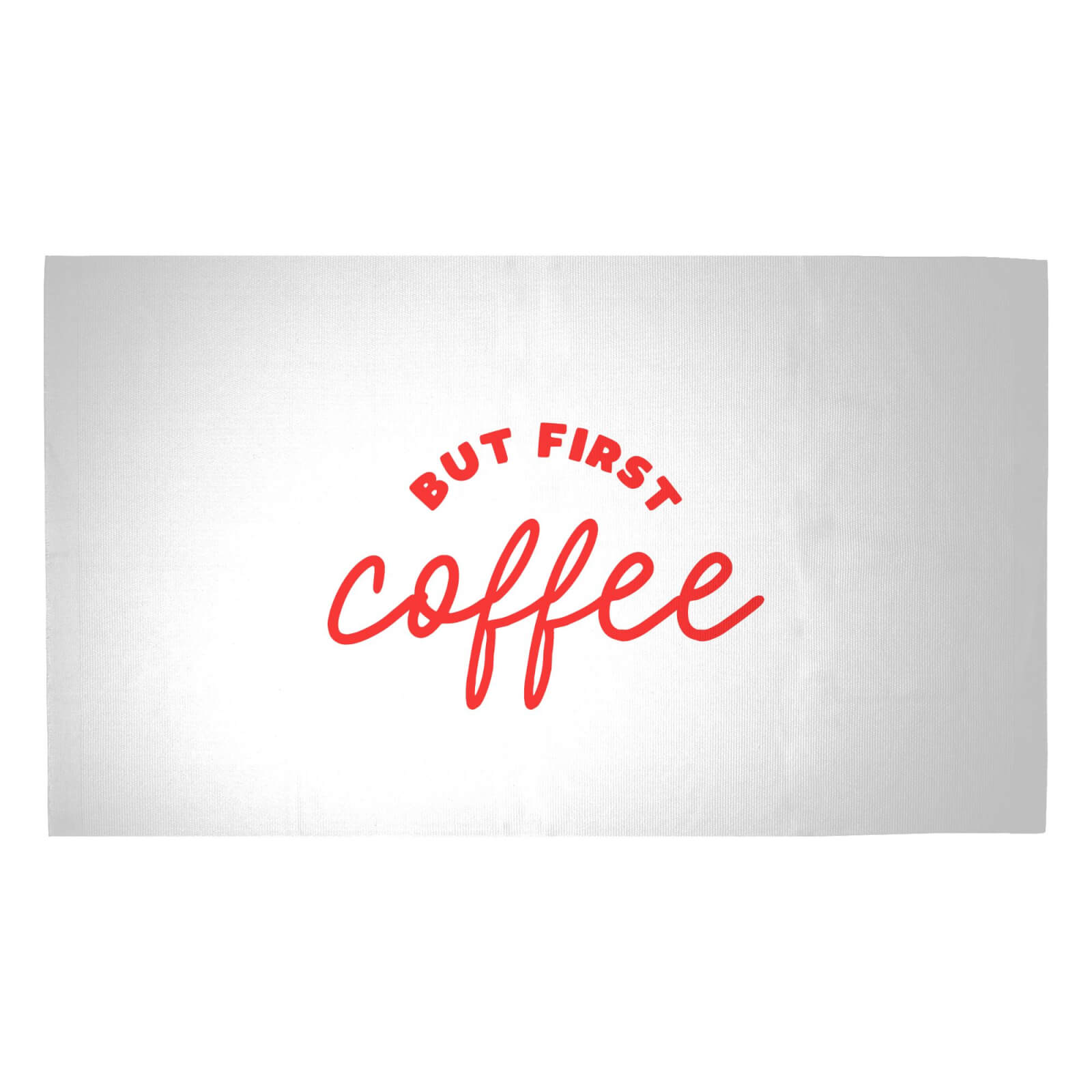 But First Coffee Woven Rug - Medium
