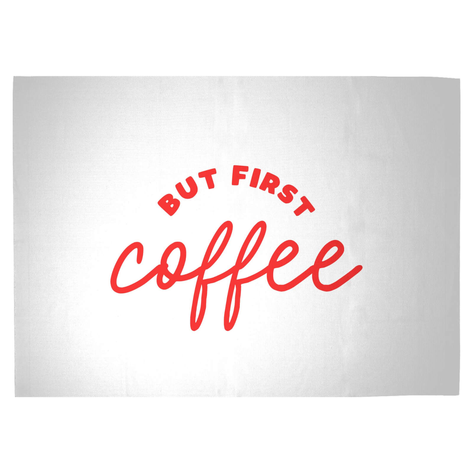 But First Coffee Woven Rug - Large